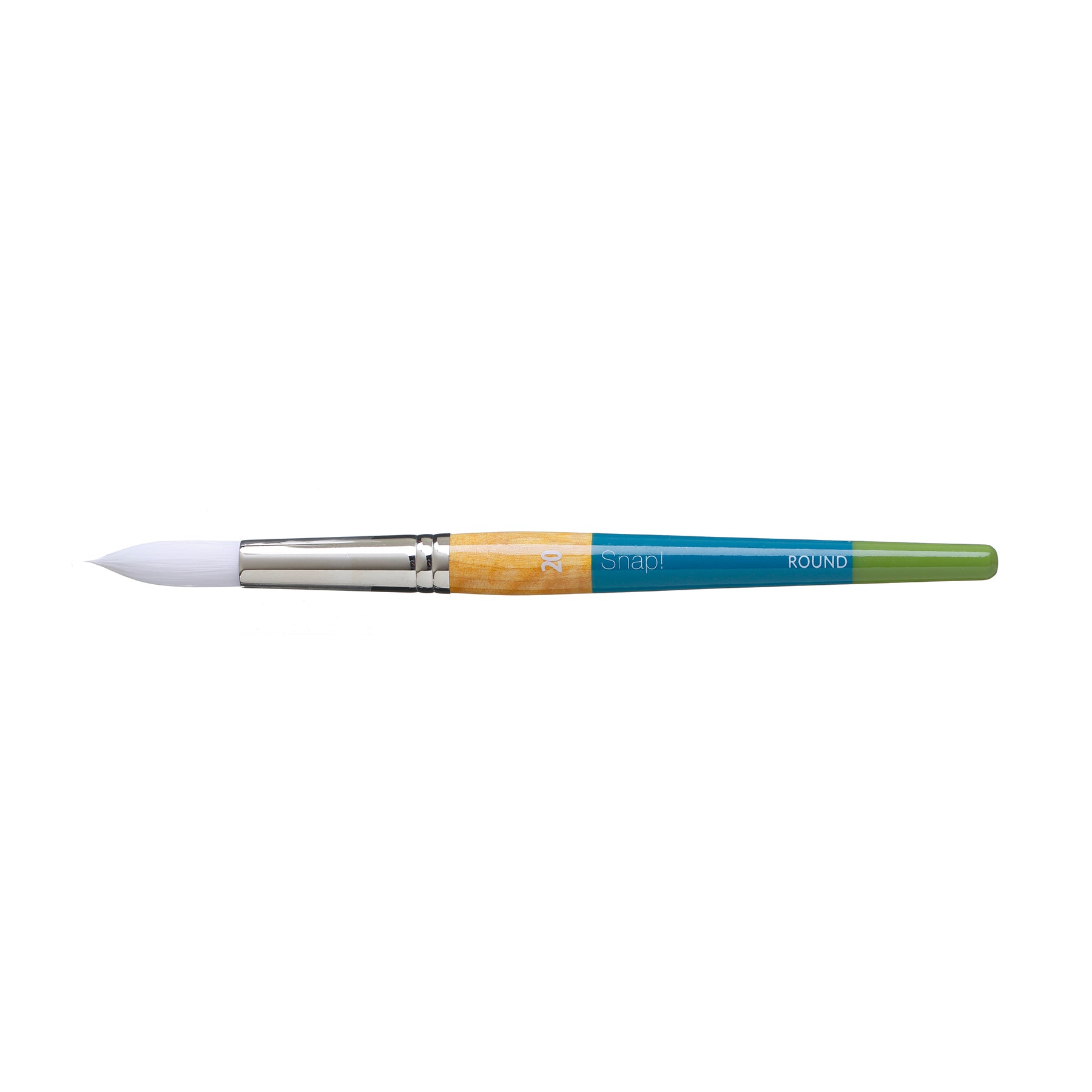 Snap! Round Brush, Synthetic Bristles, Short Handle Mixed Media Paintbrush, Multicolor, Size 2/0, 1 Count
