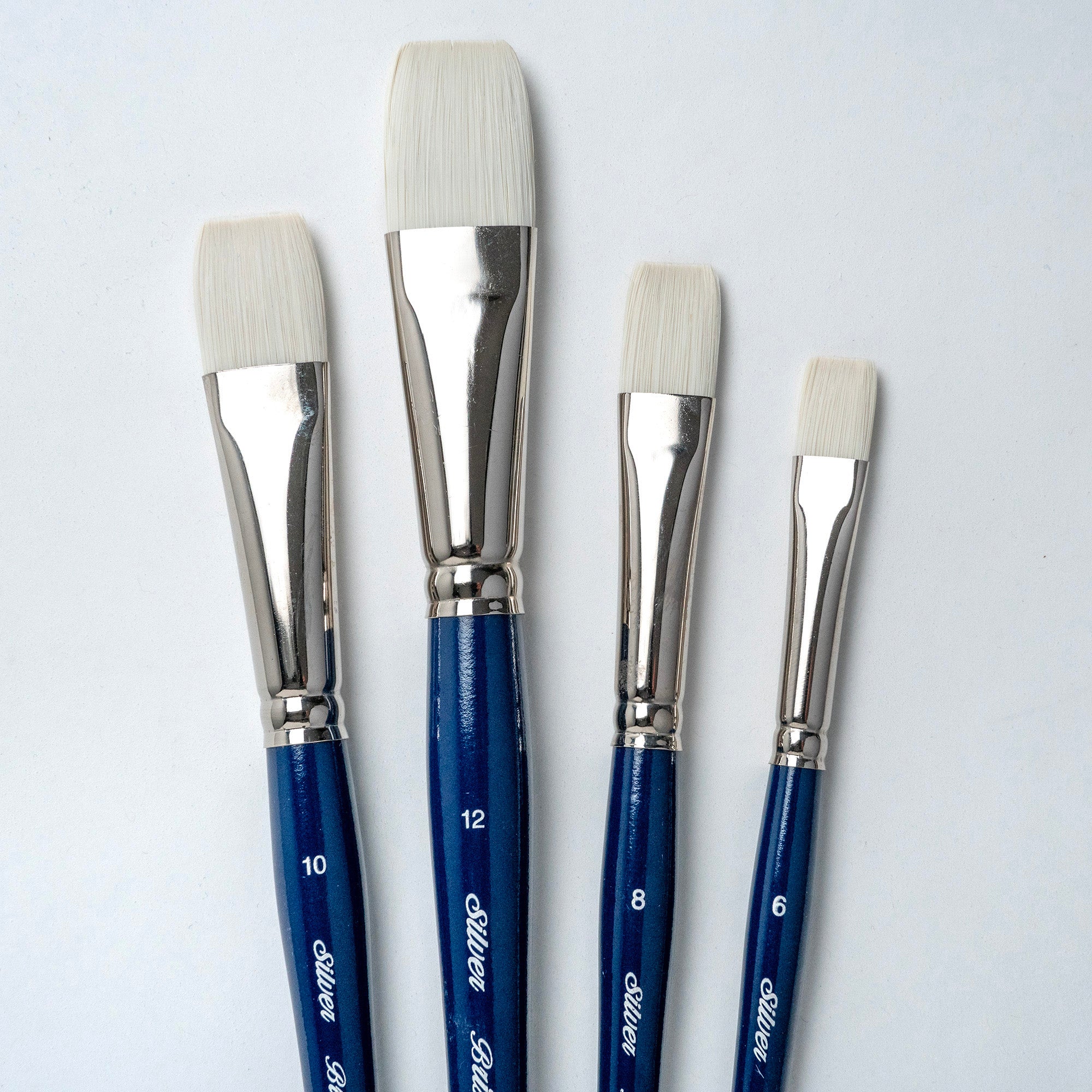 Bristlon Short Handle Brights Brushes, Set of 4