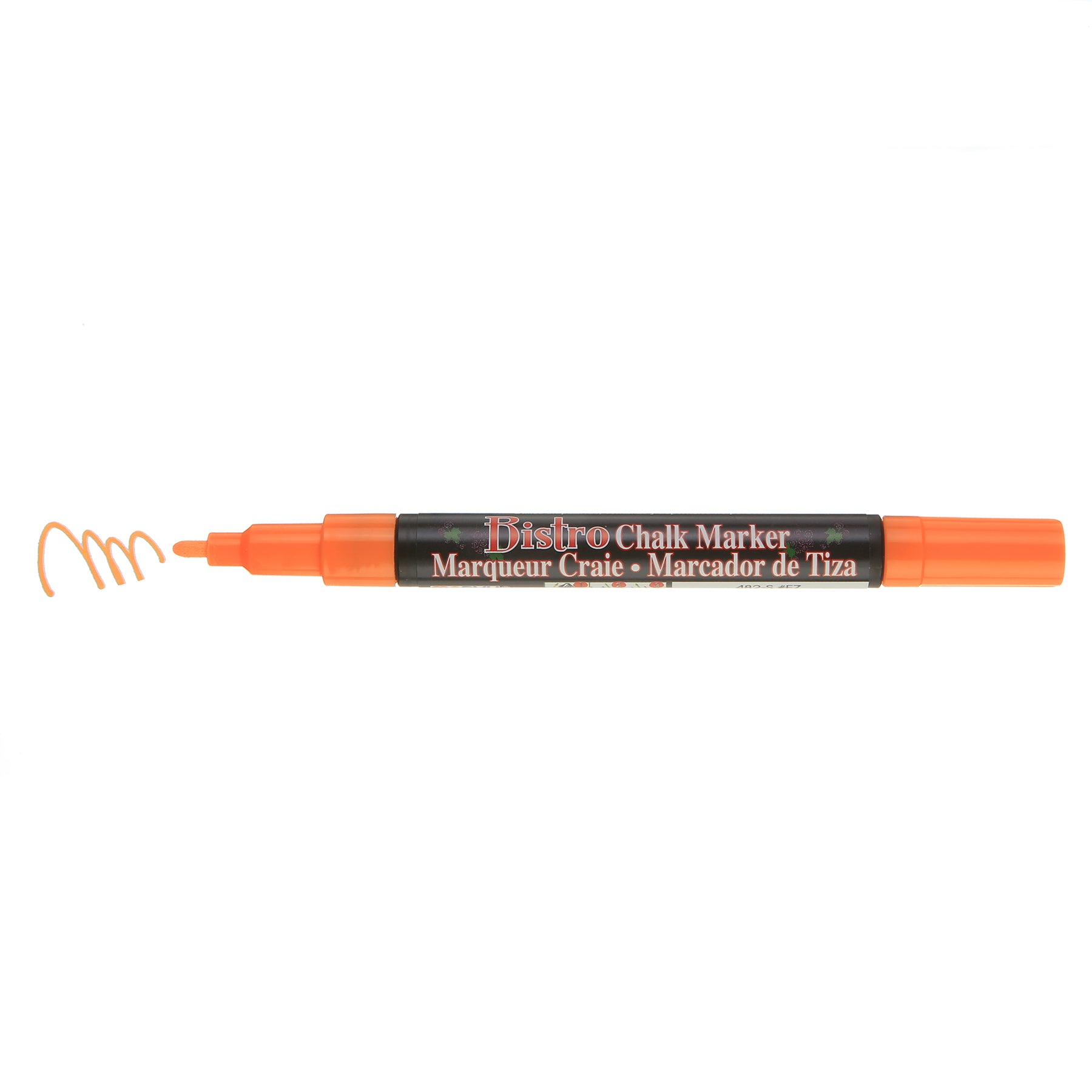 Bistro Chalk Marker, Fine Tip, 482-S, Fluorescent Orange