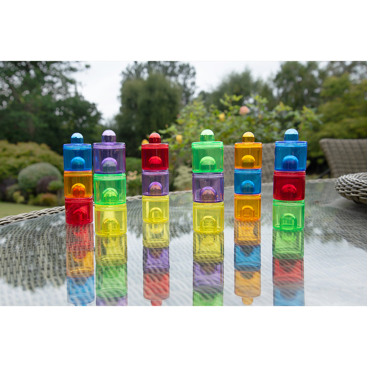 TRANSLUCENT COLOR POTS SET OF 18
