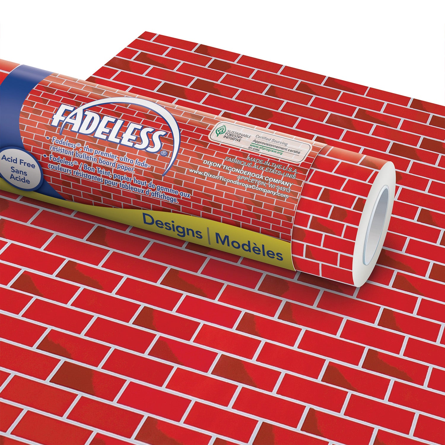 Bulletin Board Art Paper, Tu-Tone™ Brick, 48" x 50', 1 Roll