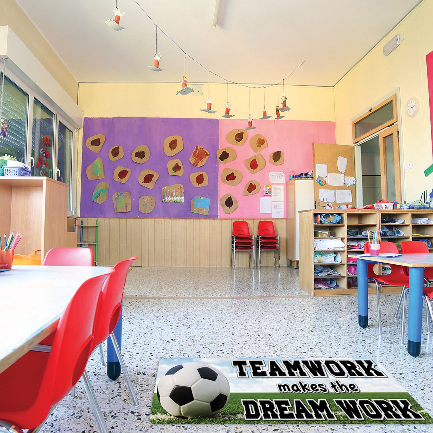 The Original Fun Mat™, Mat Runner, 15.5" x 47", Soccer Teamwork