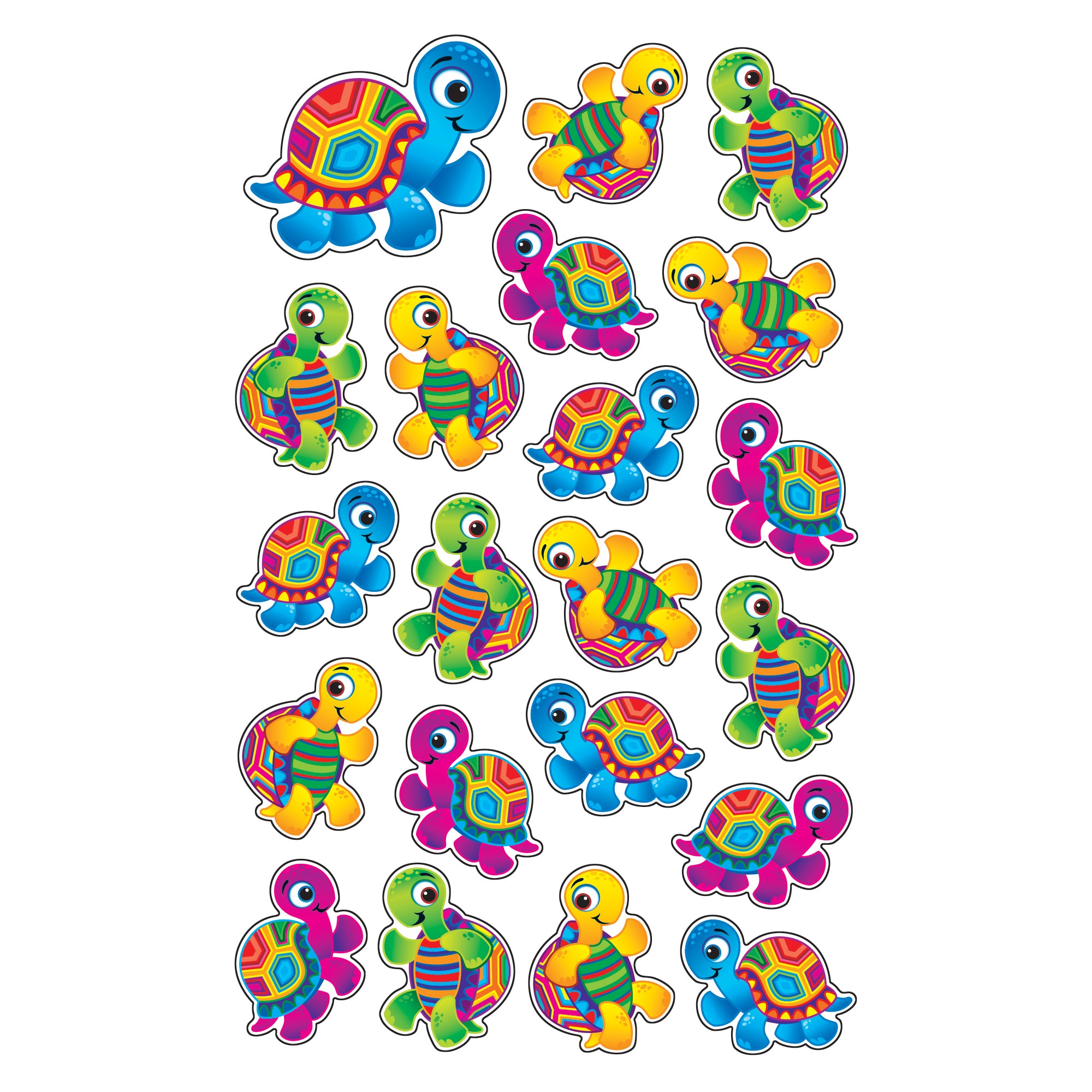 Terrific Turtles superShapes Stickers-Large, 168 ct