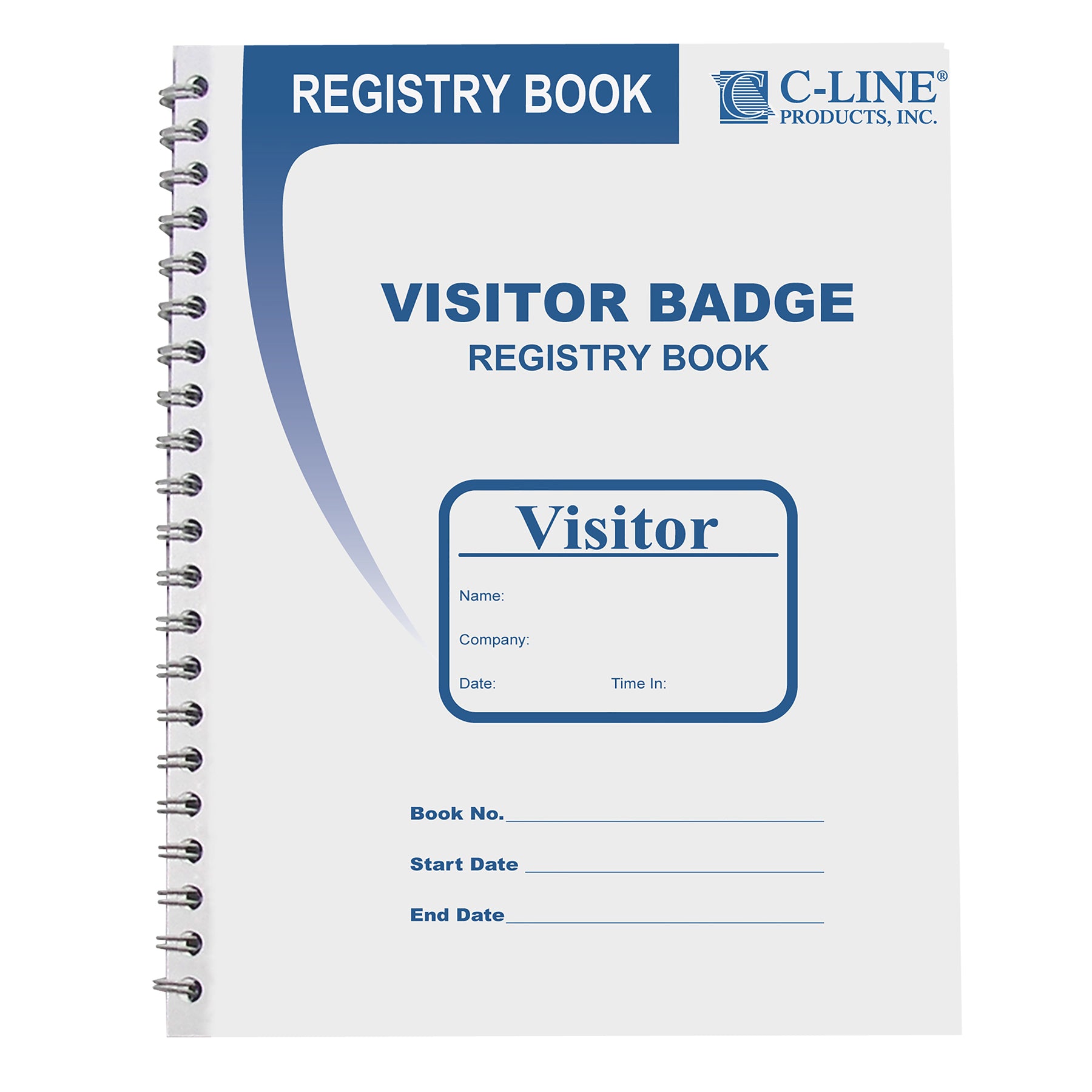 Visitor Badges with Registry Log, 3-5/8" x 1-7/8" Badge Size, 150 Badges & Log Book
