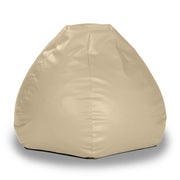 Atrium Collection Pazi Pod - Designer Foam Bean Bag Chair for Home Theaters, Offices, Schools, Reception & Waiting Rooms - Faux Leather - Natural Beige
