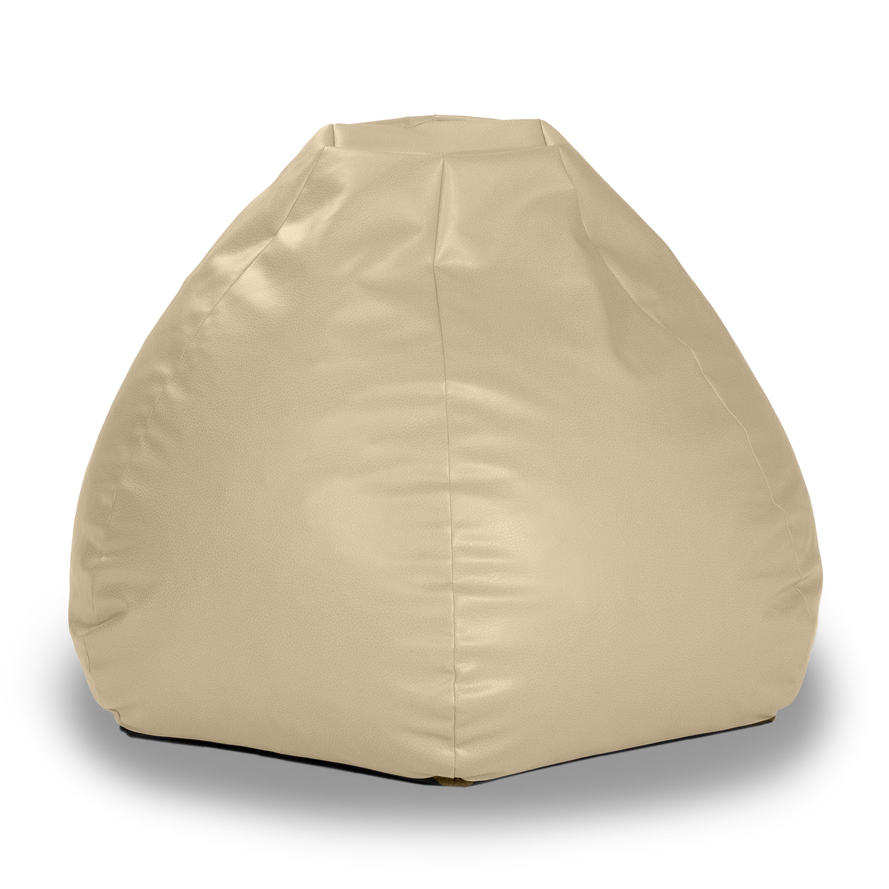 Atrium Collection Pazi Pod - Designer Foam Bean Bag Chair for Home Theaters, Offices, Schools, Reception & Waiting Rooms - Faux Leather - Natural Beige