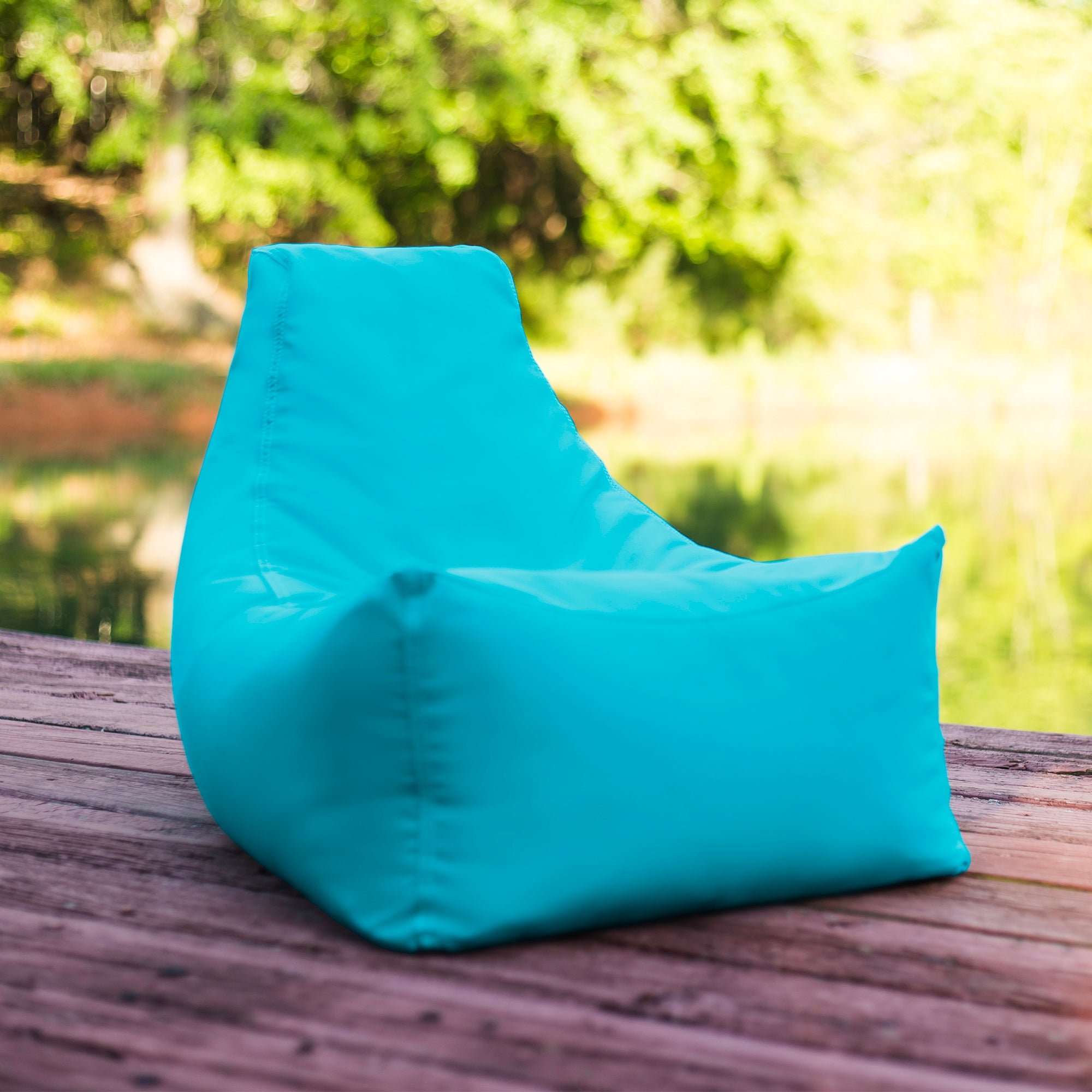 Jaxx Juniper Jr Outdoor Kids Bean Bag Chair / Childrens Garden Chair, Lagoon Blue