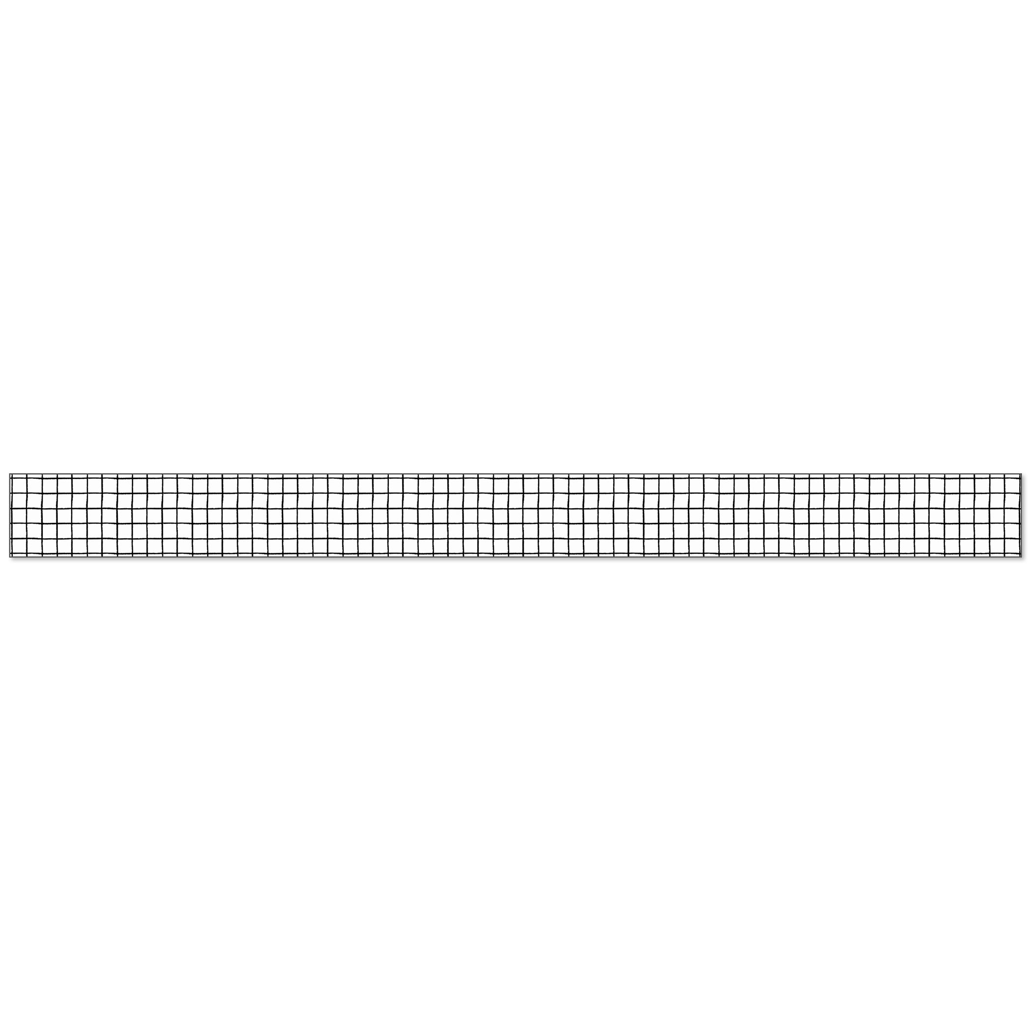 Creatively Inspired Black & White Grid Straight Borders, 36 Feet