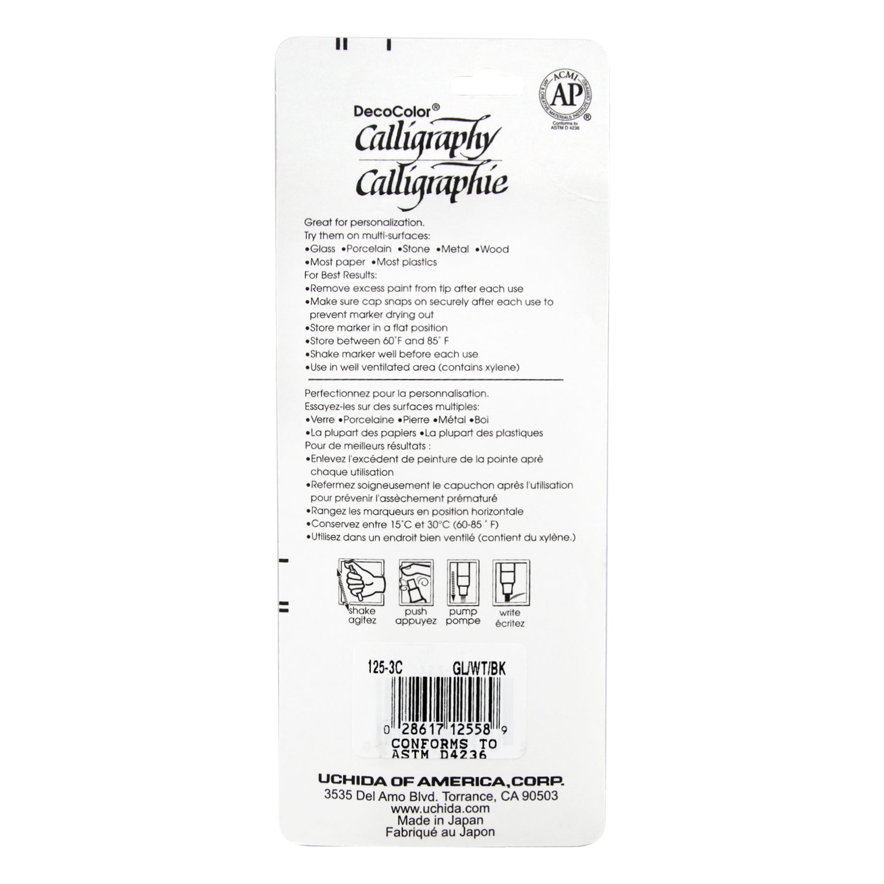 125-3C DECO CALLIGRAPHY 3 PC SET