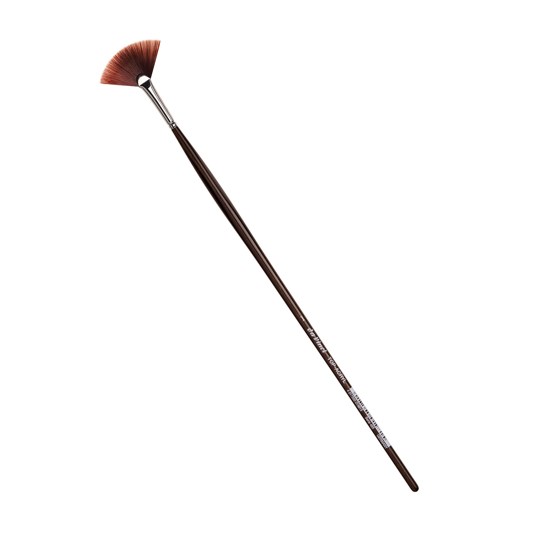 TOP-ACRYL Red-Brown Brush, Synthetic, Acrylic & Oil, Fan, Series 485, Size 1