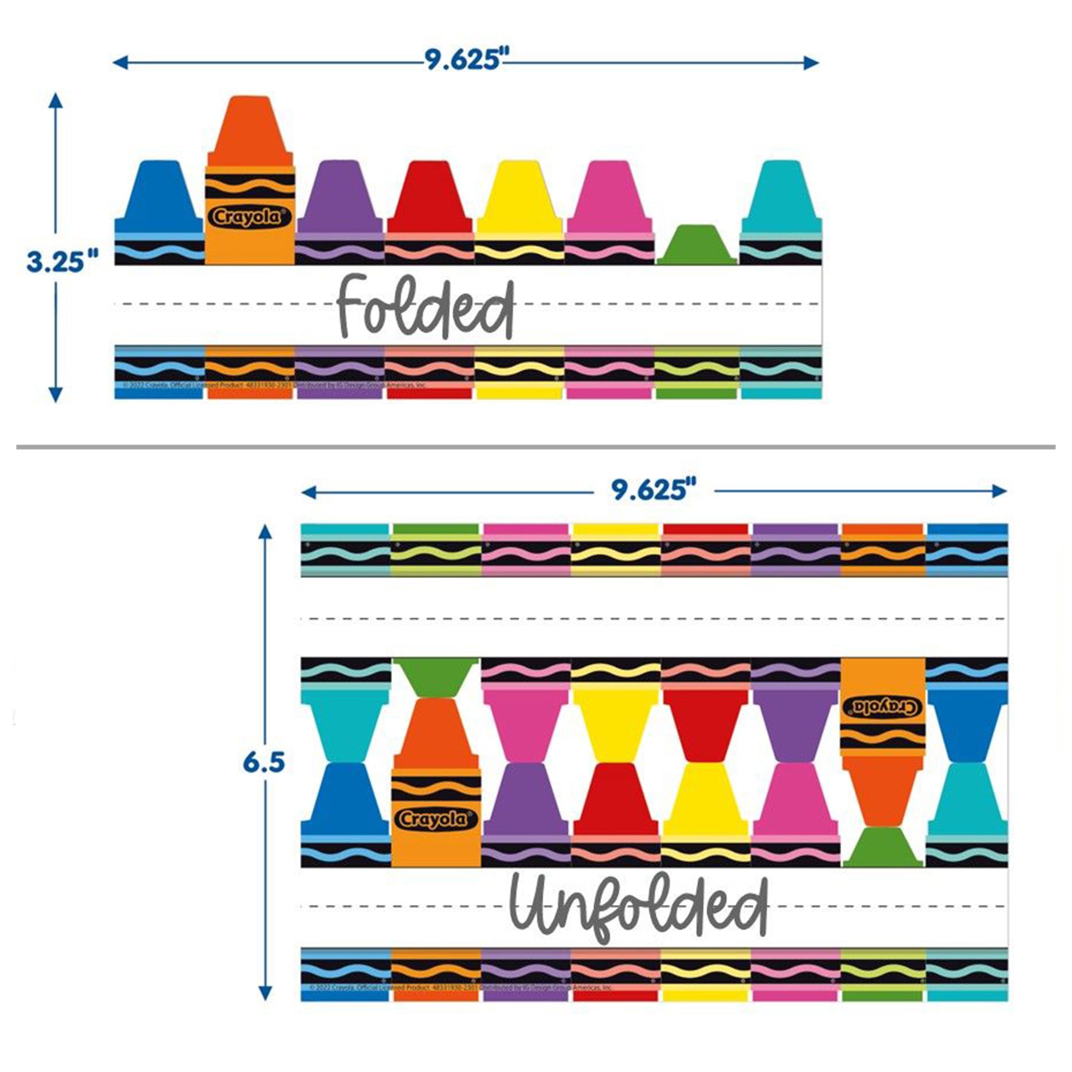 Crayola® Tented Name Plate, 9-5/8" x 6-1/2", Pack of 36