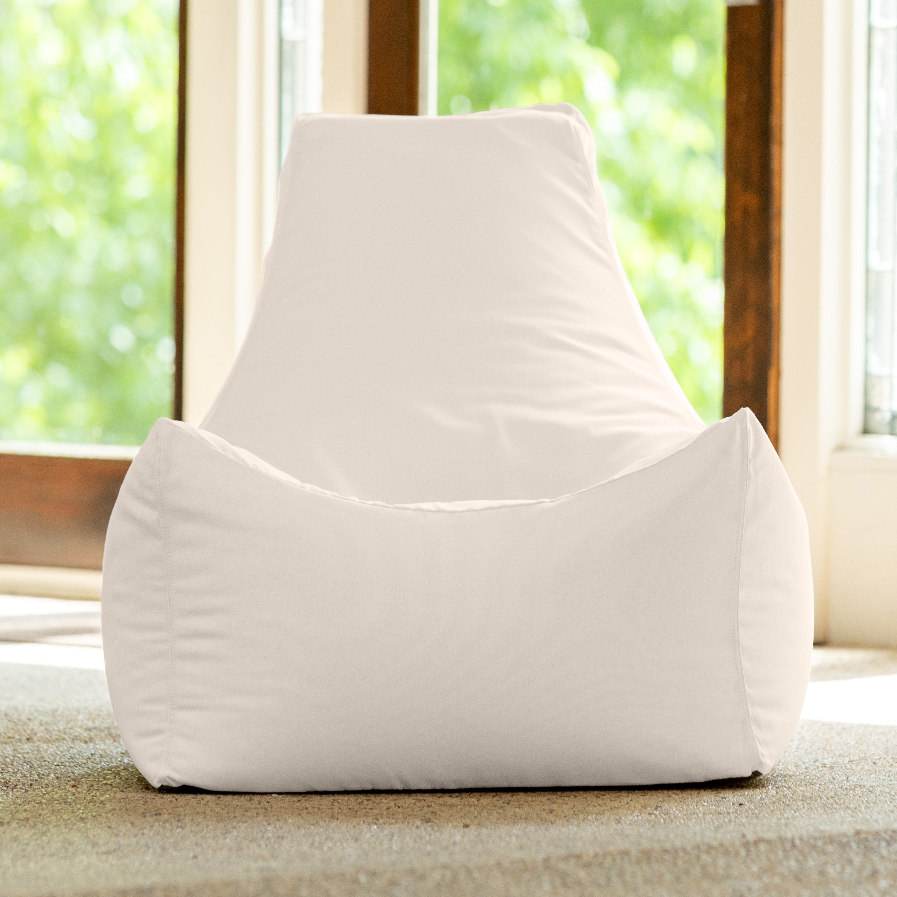 Jaxx Juniper Outdoor Bean Bag Patio Chair & Poolside Lounge, White