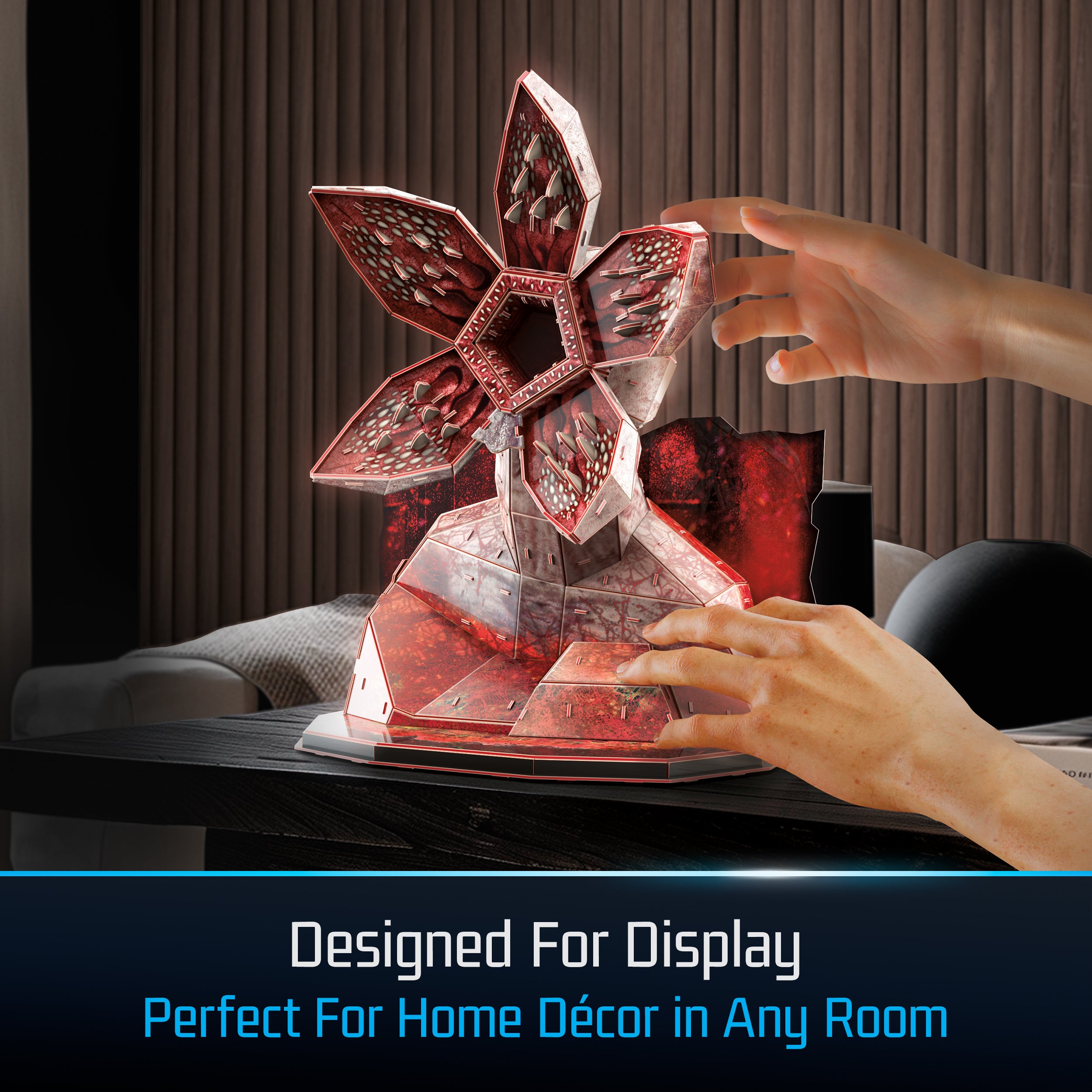 4D Build, Stranger Things Demogorgon 3D Model Kit with Stand, Stranger Things Collectibles & Desk Decor, Adult Puzzle, Building Toys, 3D Puzzles for Adults & Teens, 155 Pieces, for Ages 12 & Up