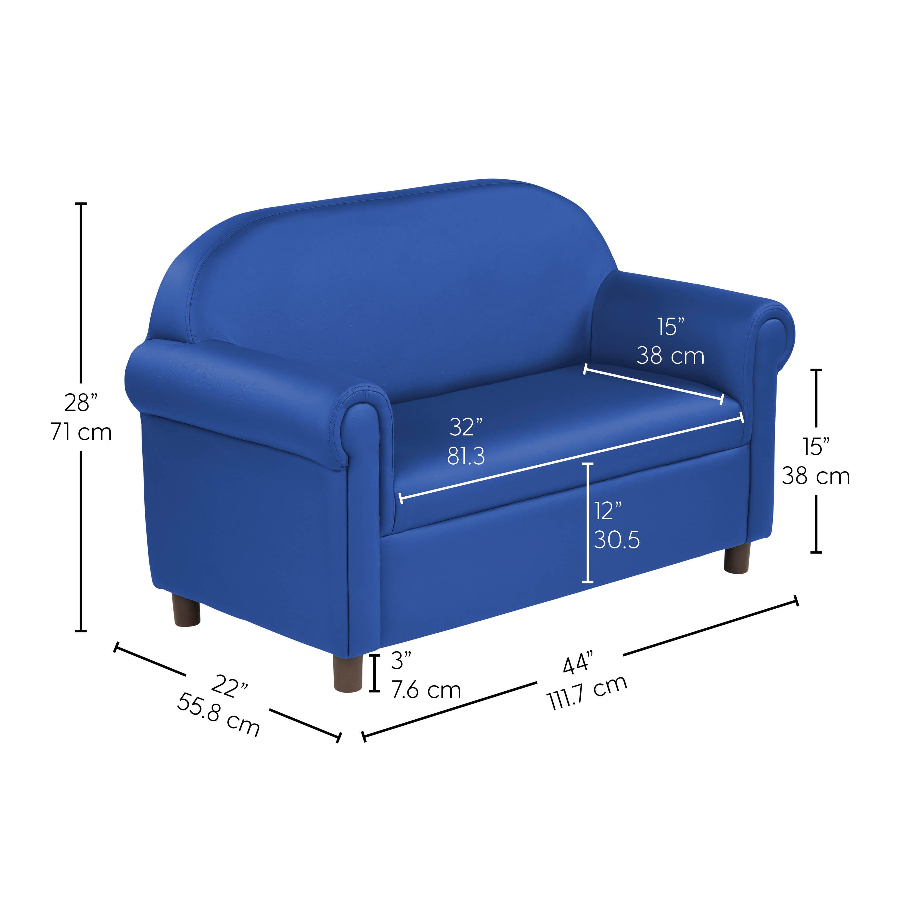 Little Lux Youth Sofa - Blue