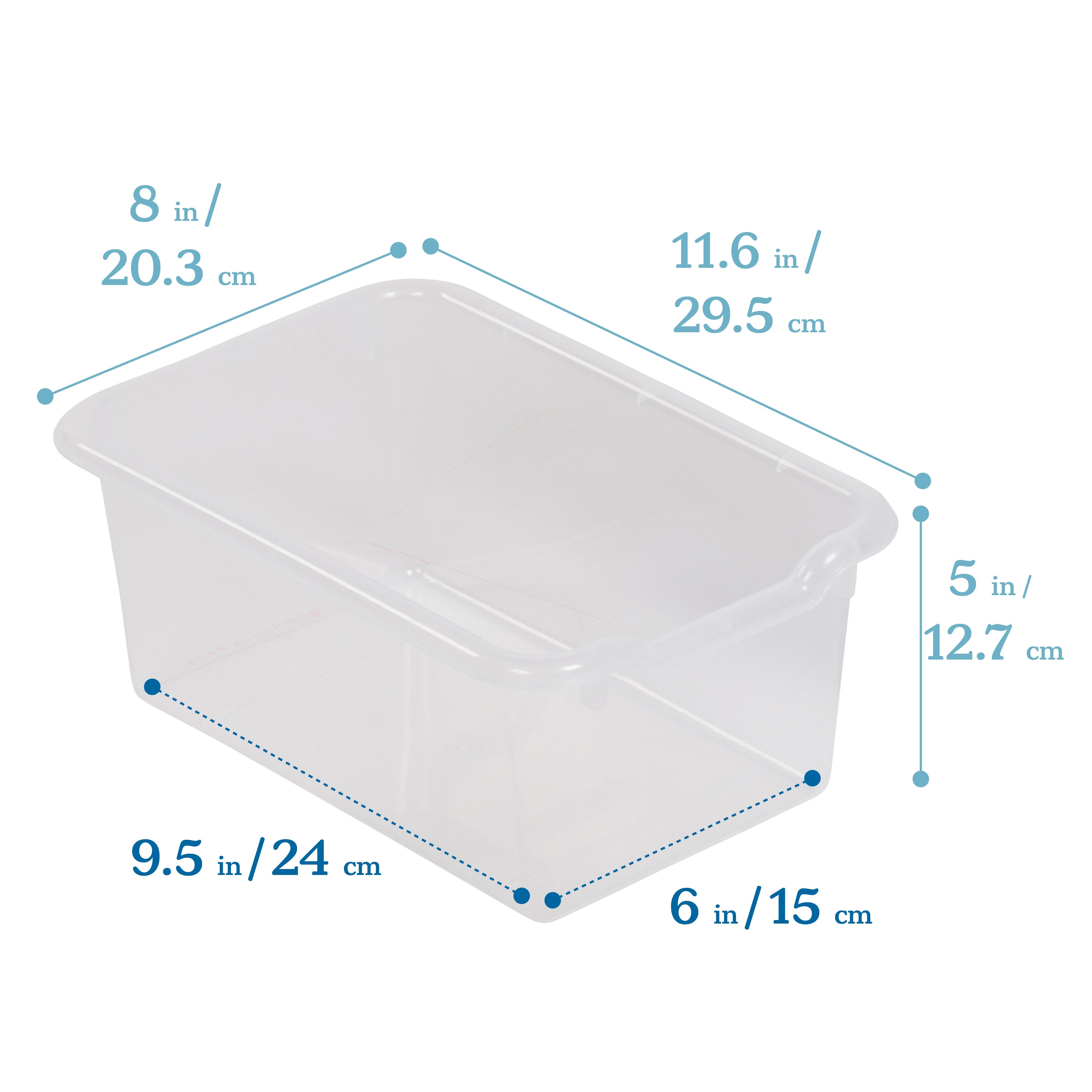 Scoop Front Storage Bins 15-Pack - Clear