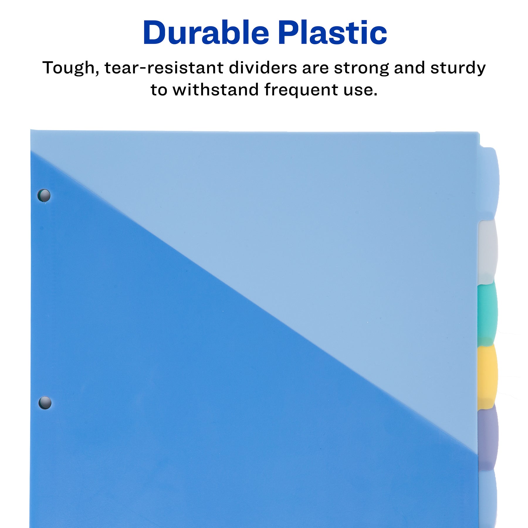 Write & Erase Pocket Plastic Dividers, 8-Tab Set, Multicolor, 1 Set