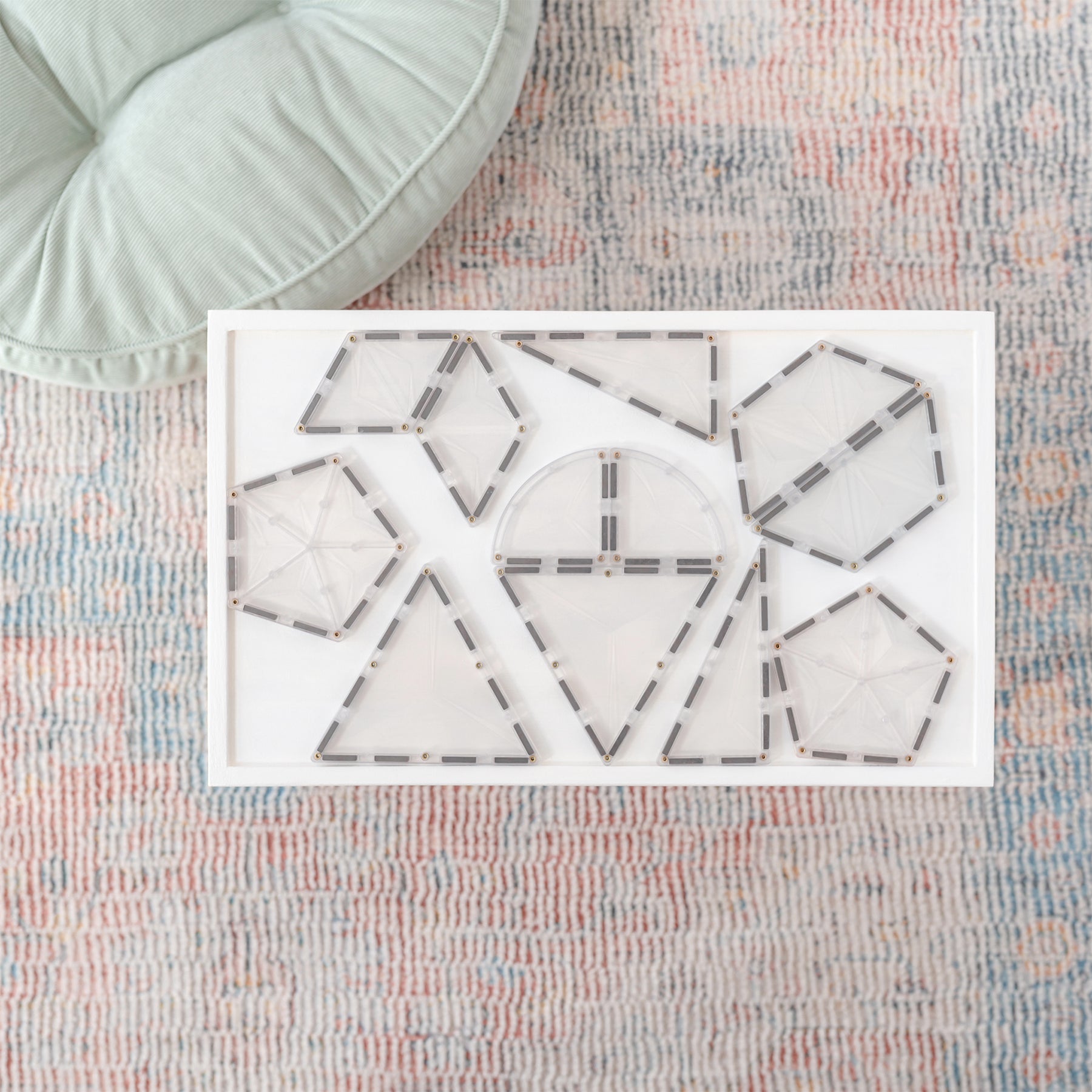 Magnetic Tiles Clear Shape Expansion Pack, 24 Pieces