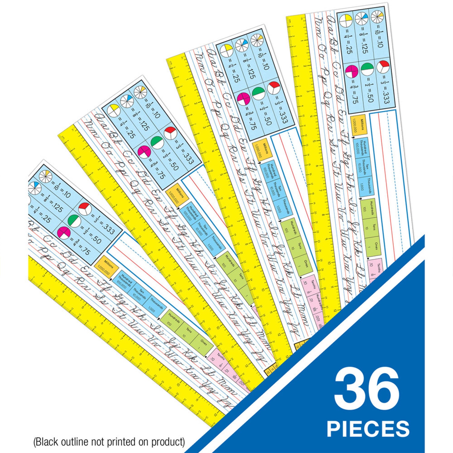 Traditional Cursive Nameplates, Grade 2-5, Pack of 36