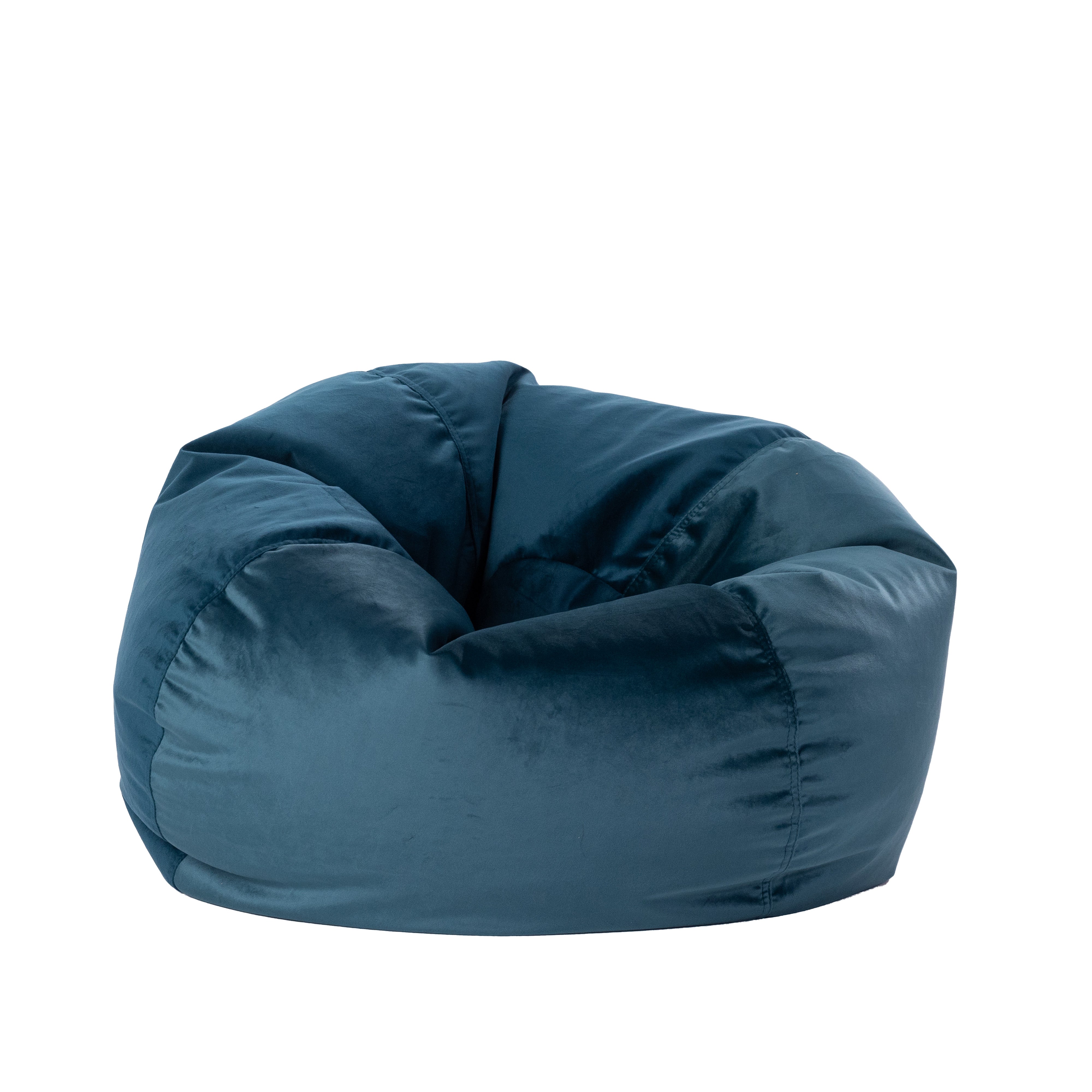 30" Round Velvety Bean Bag - Peacock
