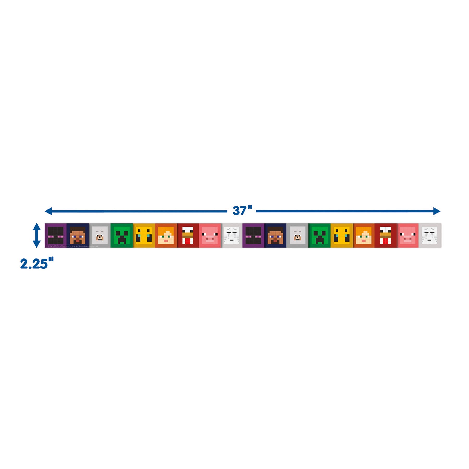 Minecraft Character Lineup Deco Trim, 37 Feet
