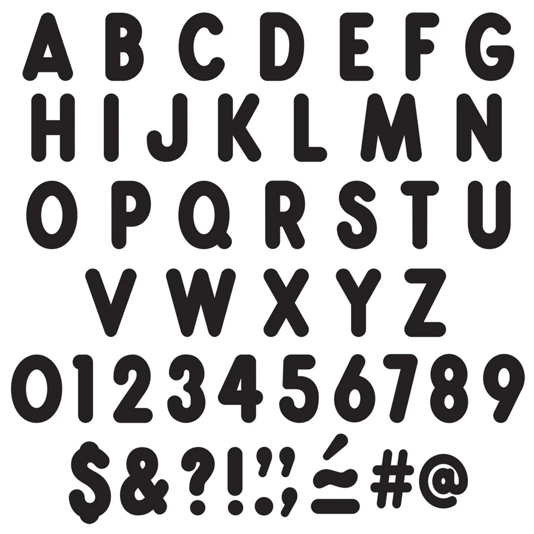 Black 7-Inch Billboard Uppercase (EN/SP) Ready Letters®