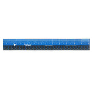 Easy Read Ruler, 12", Blue/Black, Stainless Steel