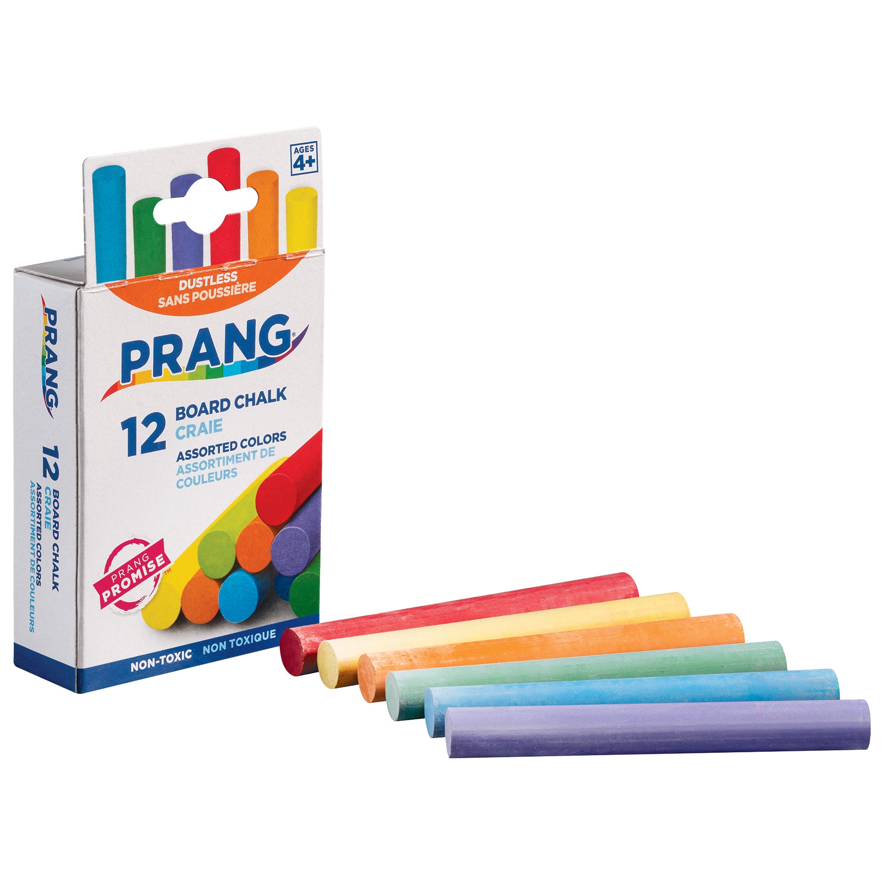 Hygieia® Dustless Board Chalk, Assorted Colors, Pack of 12