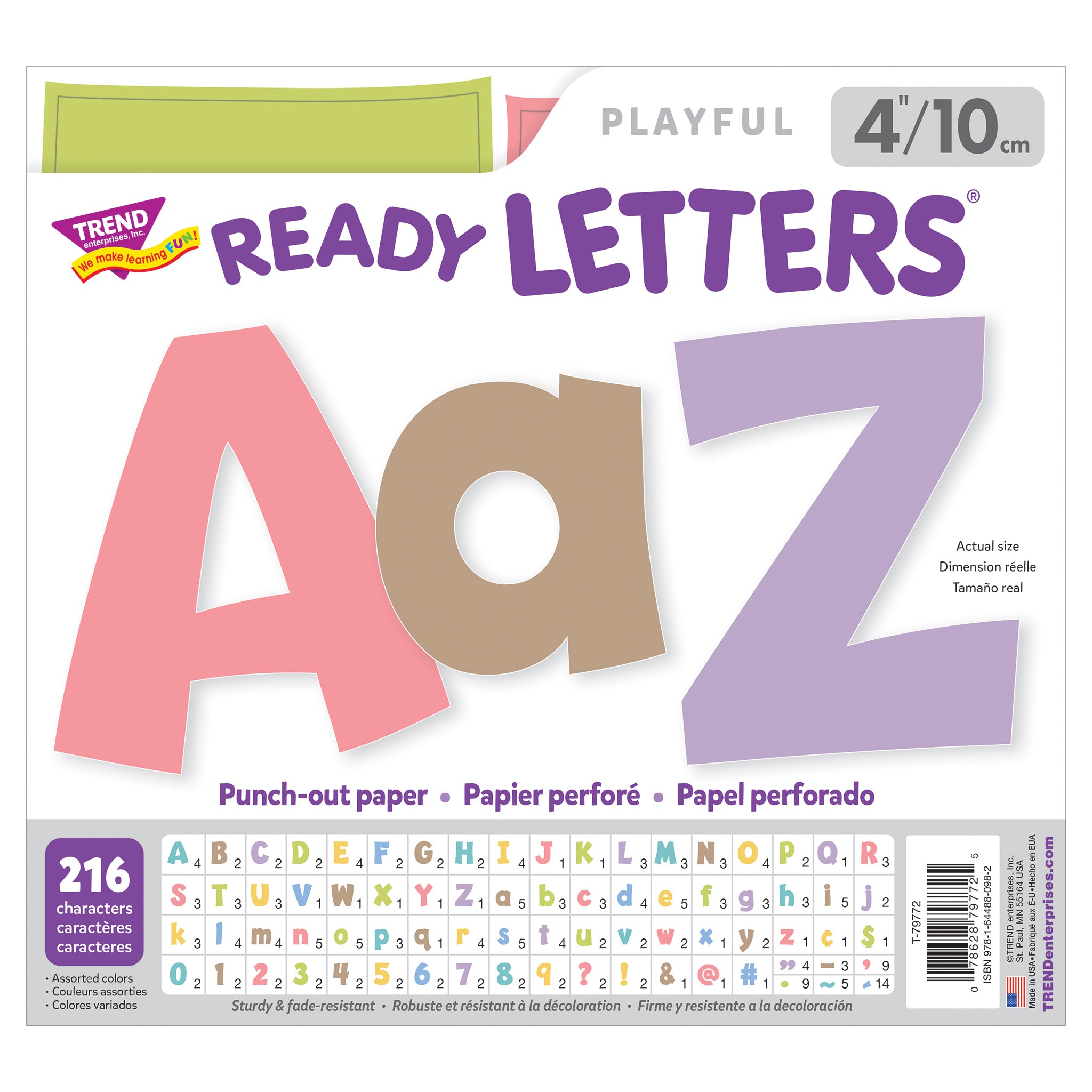 Summer Morning 4" Playful Combo Ready Letters®, 216 Pieces