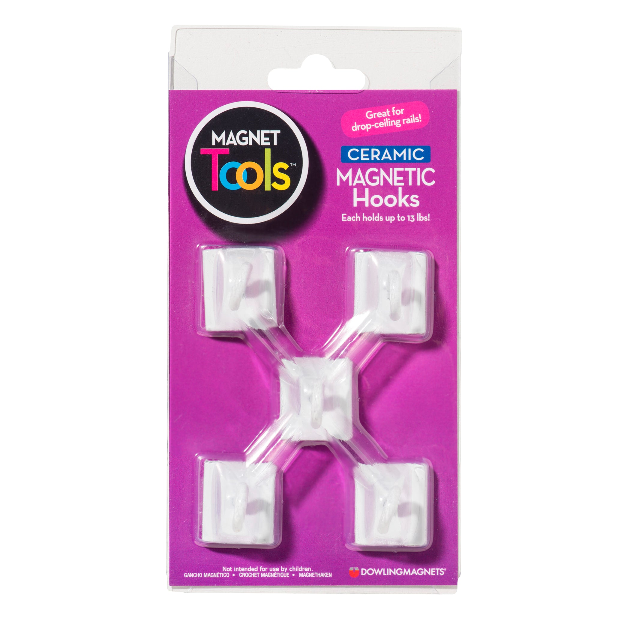 Ceramic Ceiling Hooks, Pack of 5