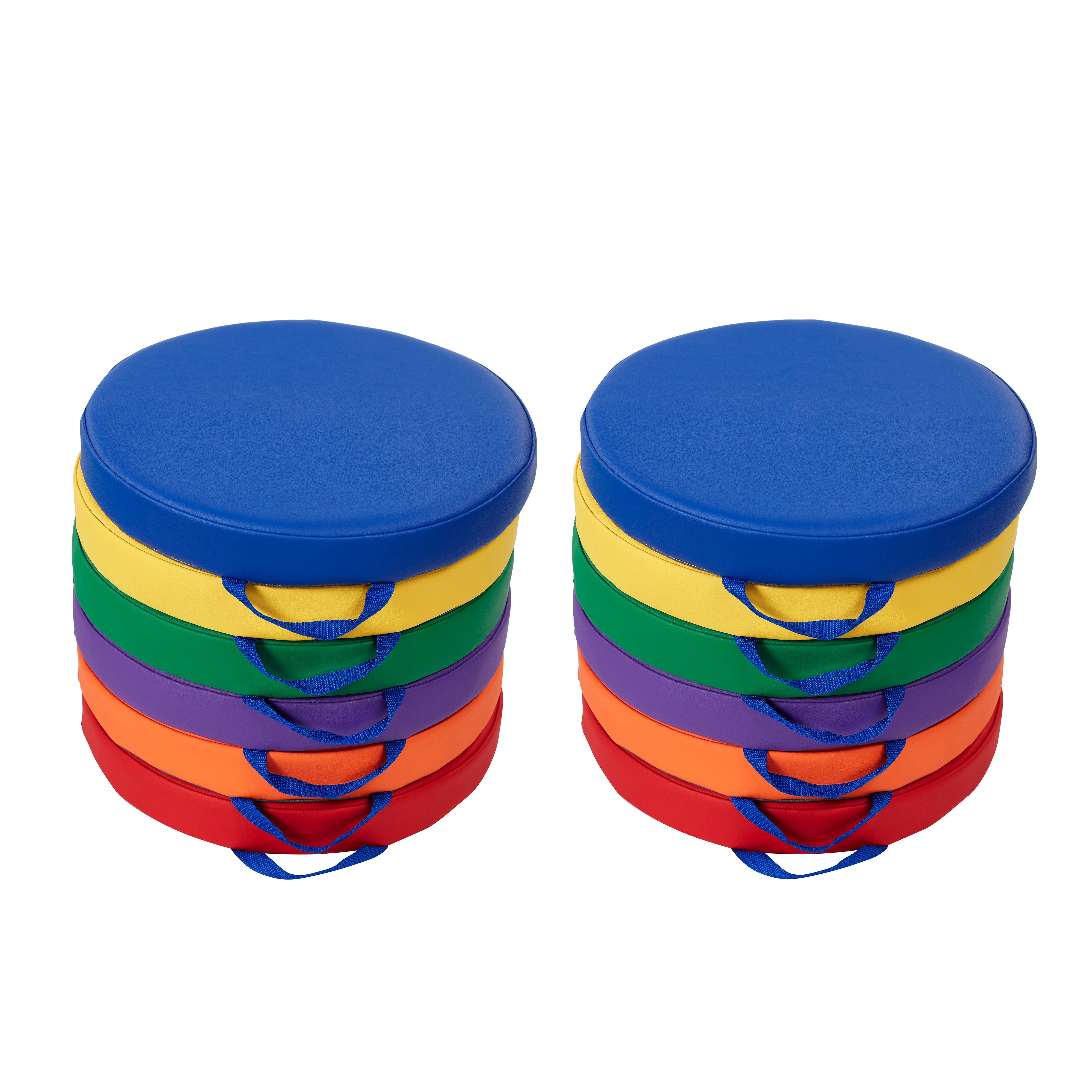 SoftScape 15" Round Floor Cushions, 12-Piece - Assorted
