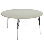 60" Round La Madera Activity Table with Standard Legs - Asian Sand/Black