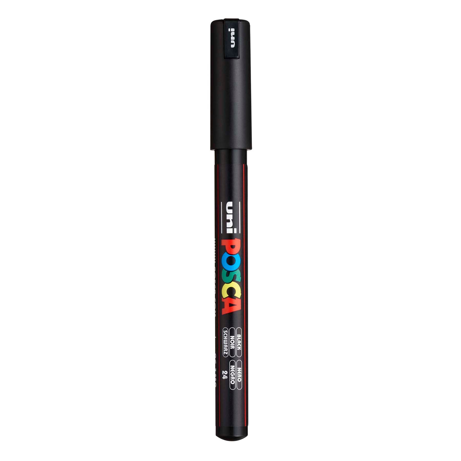 uni® POSCA PC-1MR Water-Based Paint Markers, Extra Fine Tip (0.7mm), Black