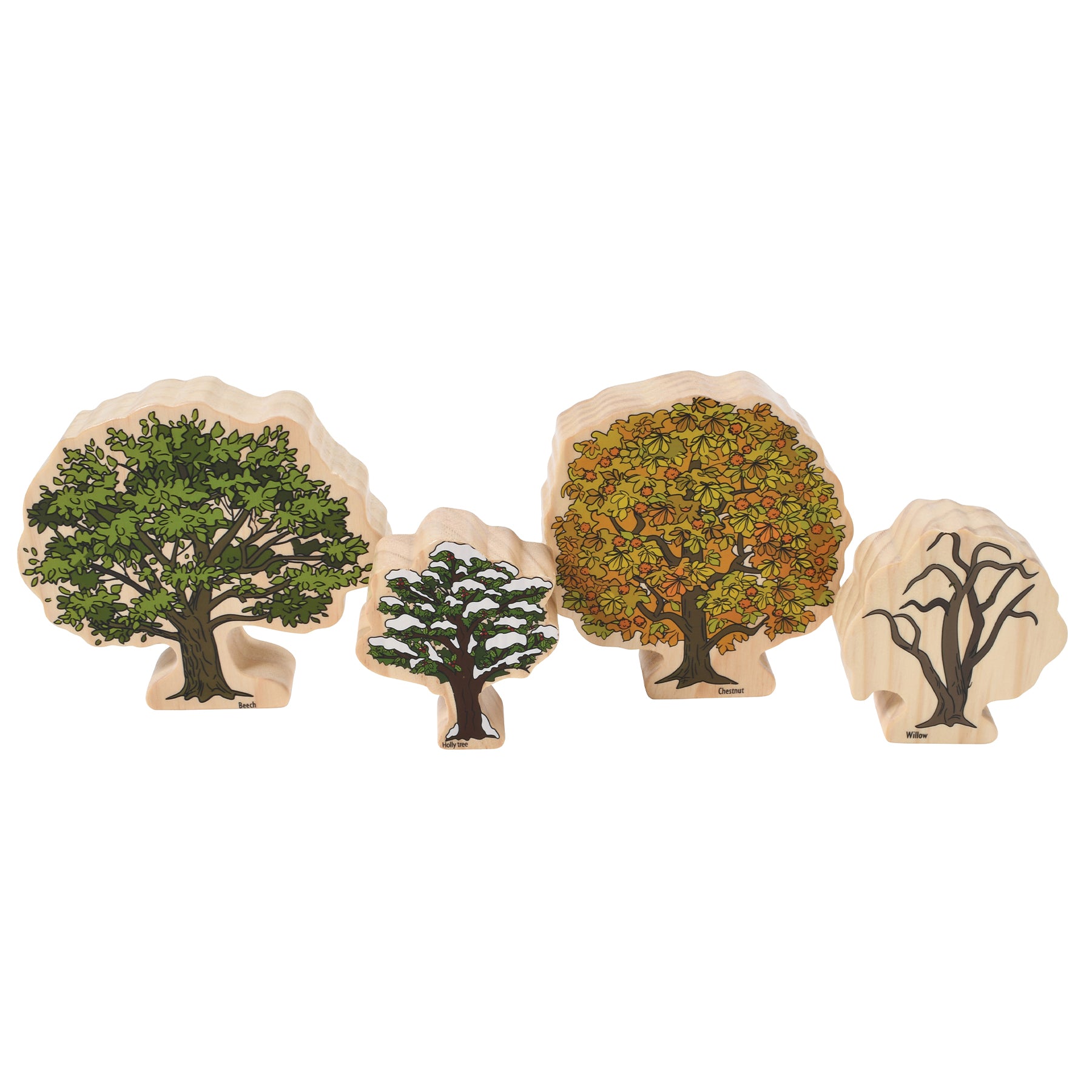 Trees of All Seasons Wooden Blocks - Set of 10 - Ages 2+