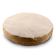 Jaxx Robbi Dog Bed Bean Bag – Round Bed with Machine Washable Cover and No-Slip Base - Supportive Memory Foam for Senior Dogs & Joint Pain Relief - Ultimate Comfort & Luxury - Large, Cloud / Beige