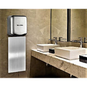 Hemlock Commercial Brushed Stainless Steel Automatic High Speed Electric Hand Dryer with Wall Guard