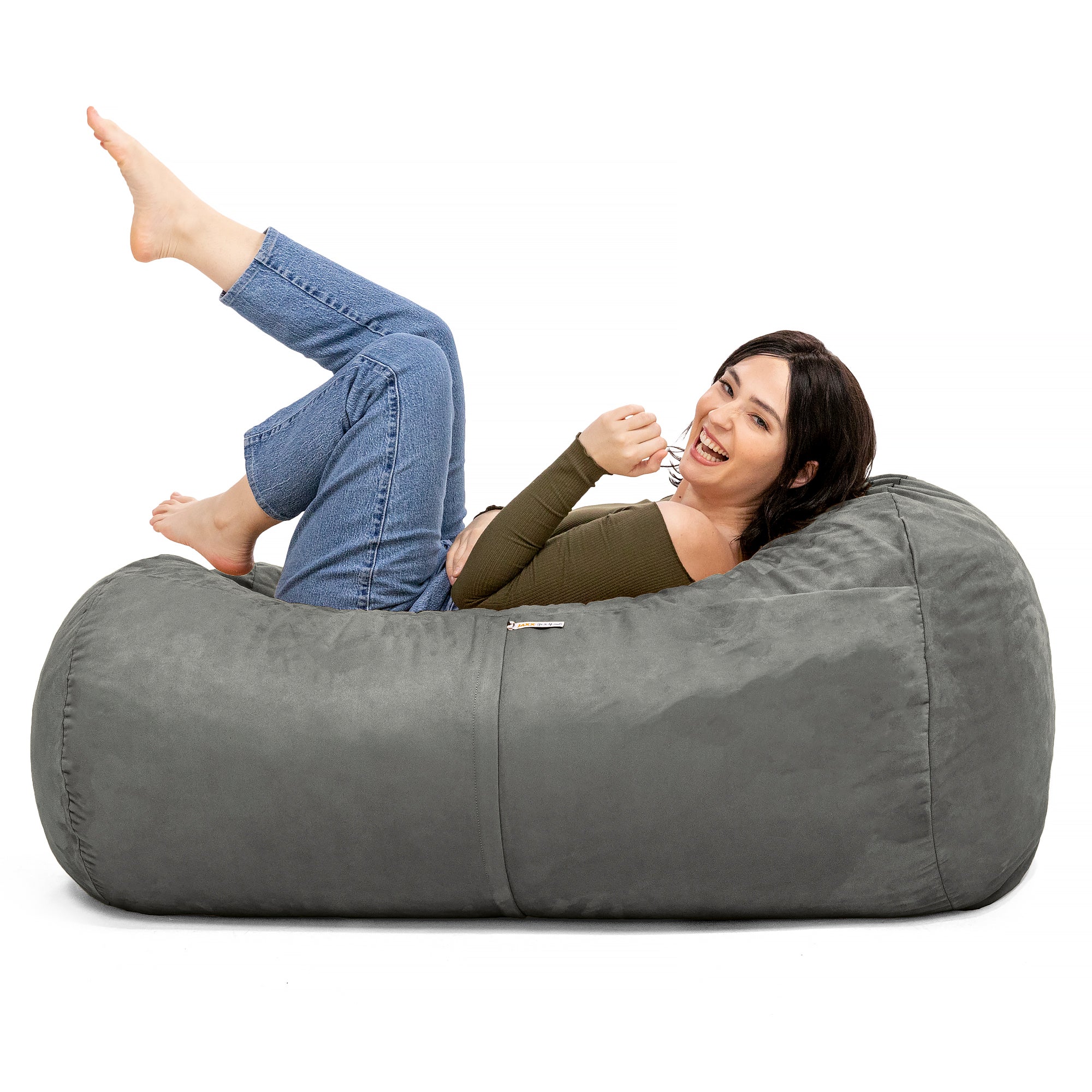 Jaxx Sofa Saxx 4-foot Bean Bag Lounger, Charcoal
