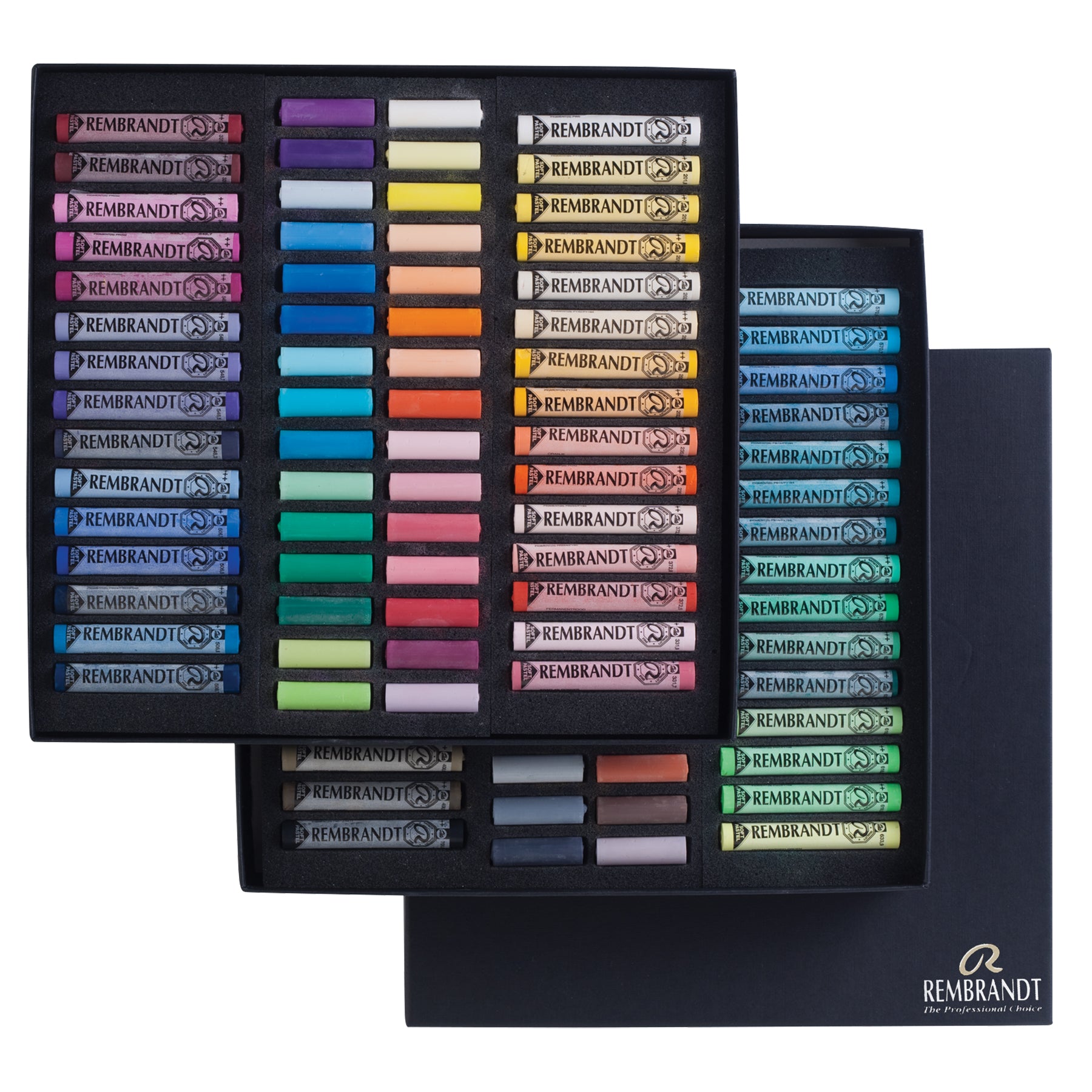 Soft Pastel Cardboard Box Set, General Selection, 60 Half Sticks & 60 Full Sticks