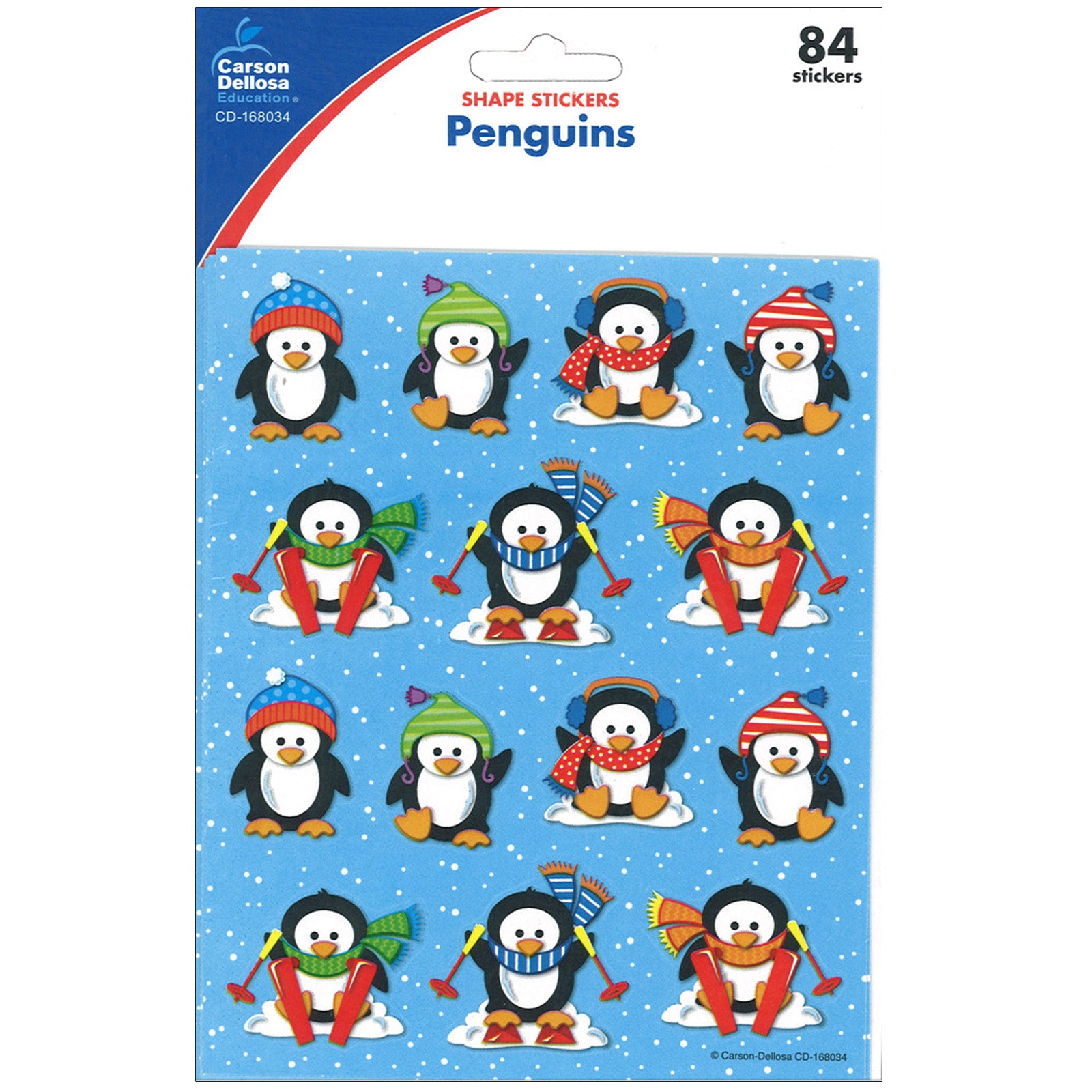 Penguins Shape Stickers, 84 Stickers