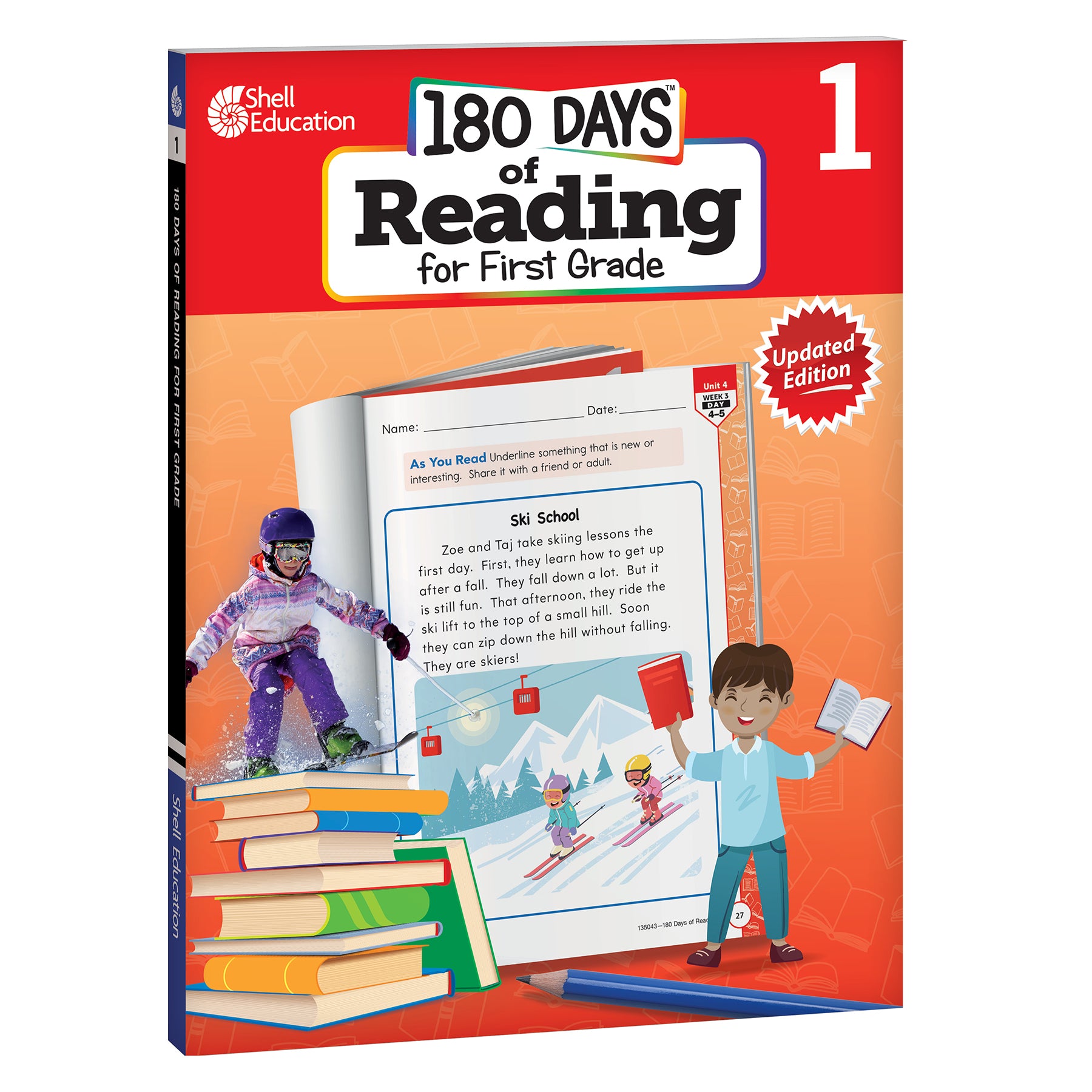 180 Days Reading, High-Frequency Words, & Printing Grade 1: 3-Book Set
