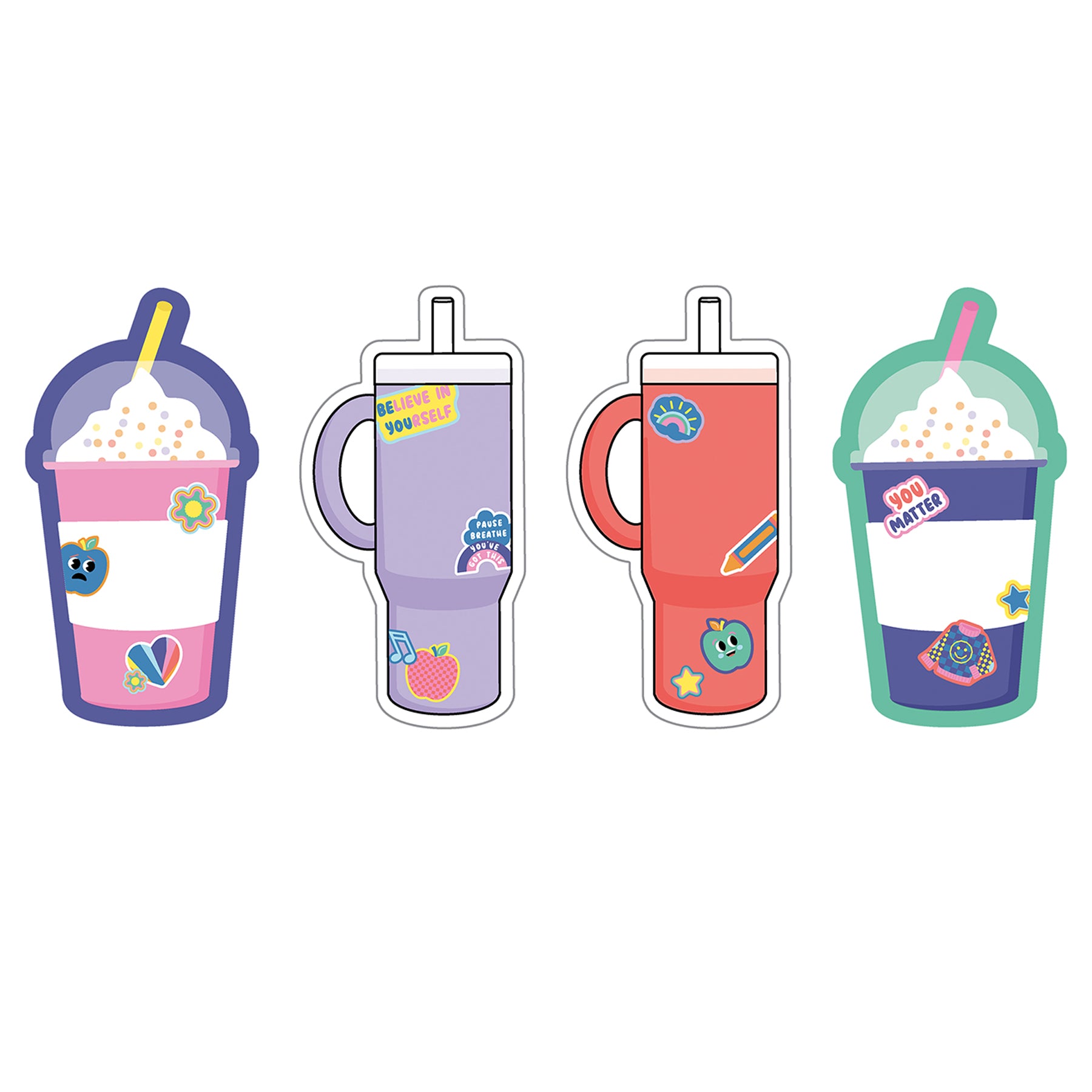 We Stick Together Cups & Water Bottles Cut-Outs, Pack of 36