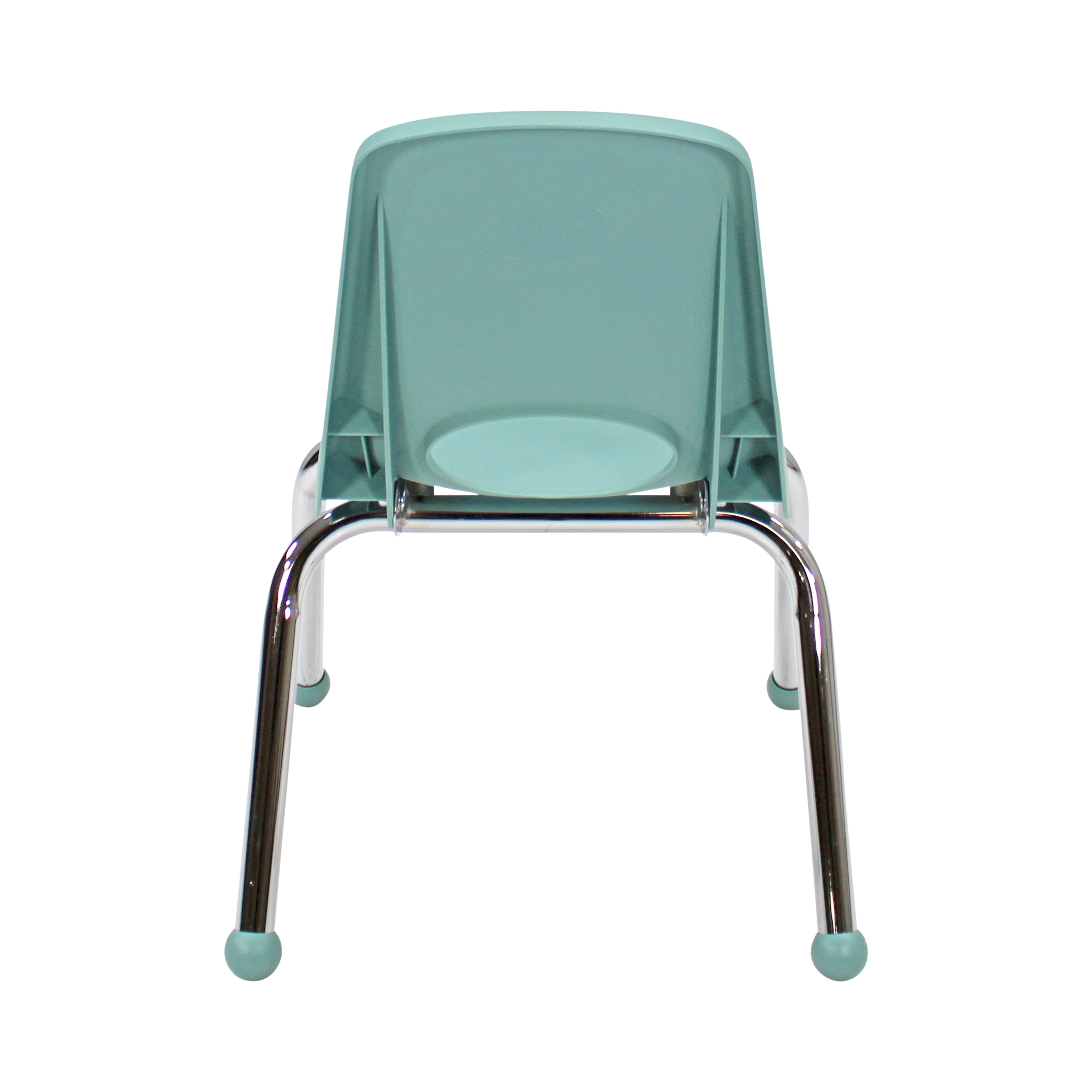 12" Stack Chair with Ball Glides - Seafoam
