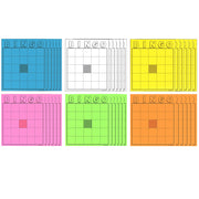 Colored Bingo Cards - 36 count cardstock 7.5"x8.75"
