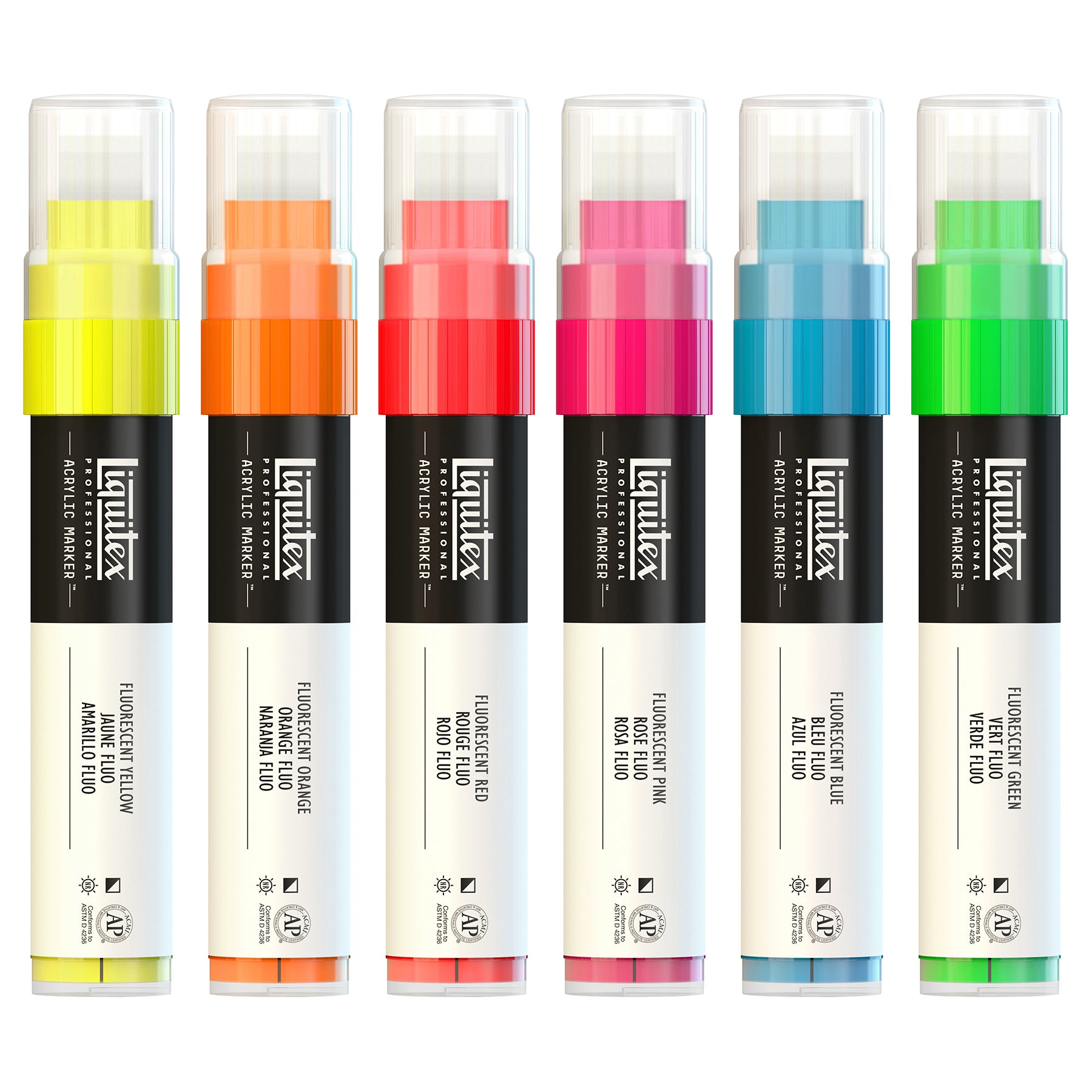 LQ Paint Marker Wide 6 Set - Fluorescents