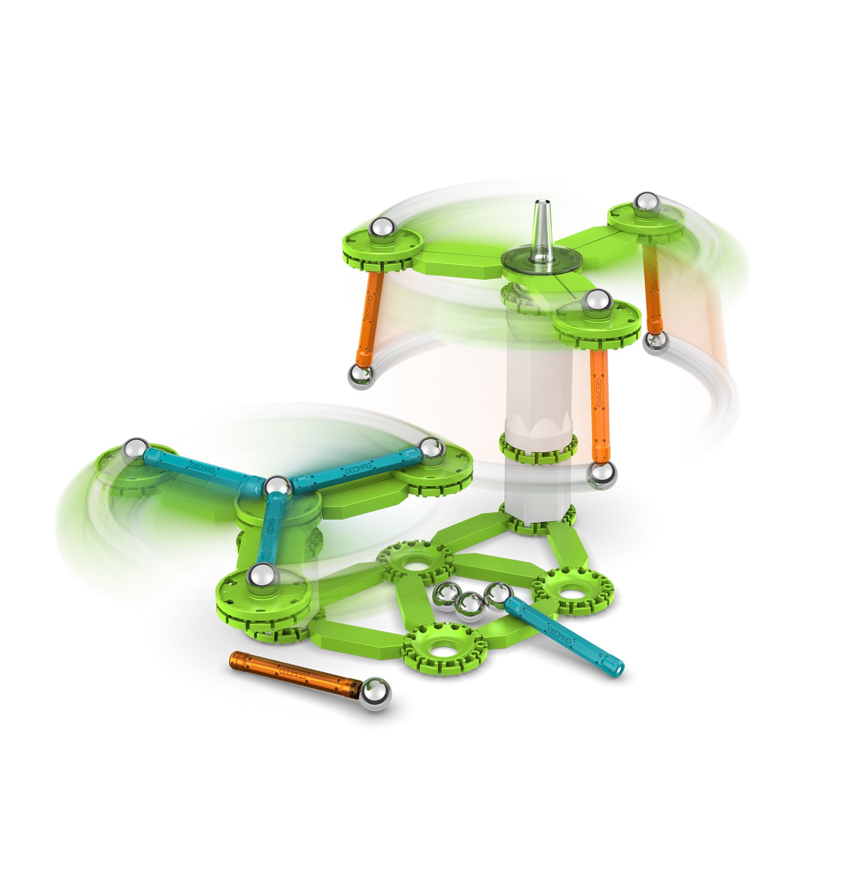 Geomag™ Mechanics Motion, Flywheels, Magnetic Building Set, 96 Pieces