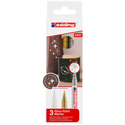 edding 751 Gloss Paint Marker - Set of 3 - Metallic