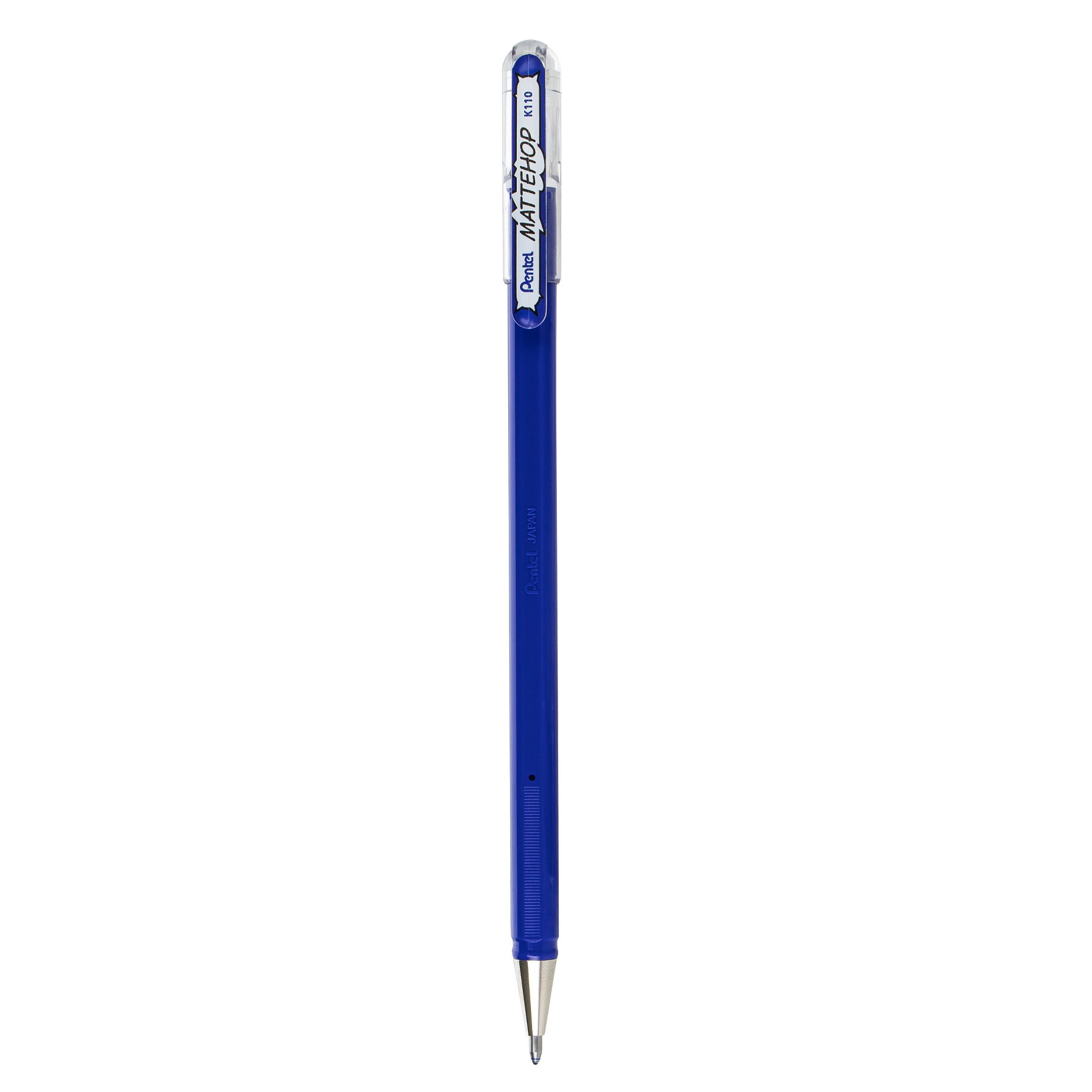 Hybrid MATTEHOP Gel Roller, 1.0mm, Matte Blue Ink, Pack of 12