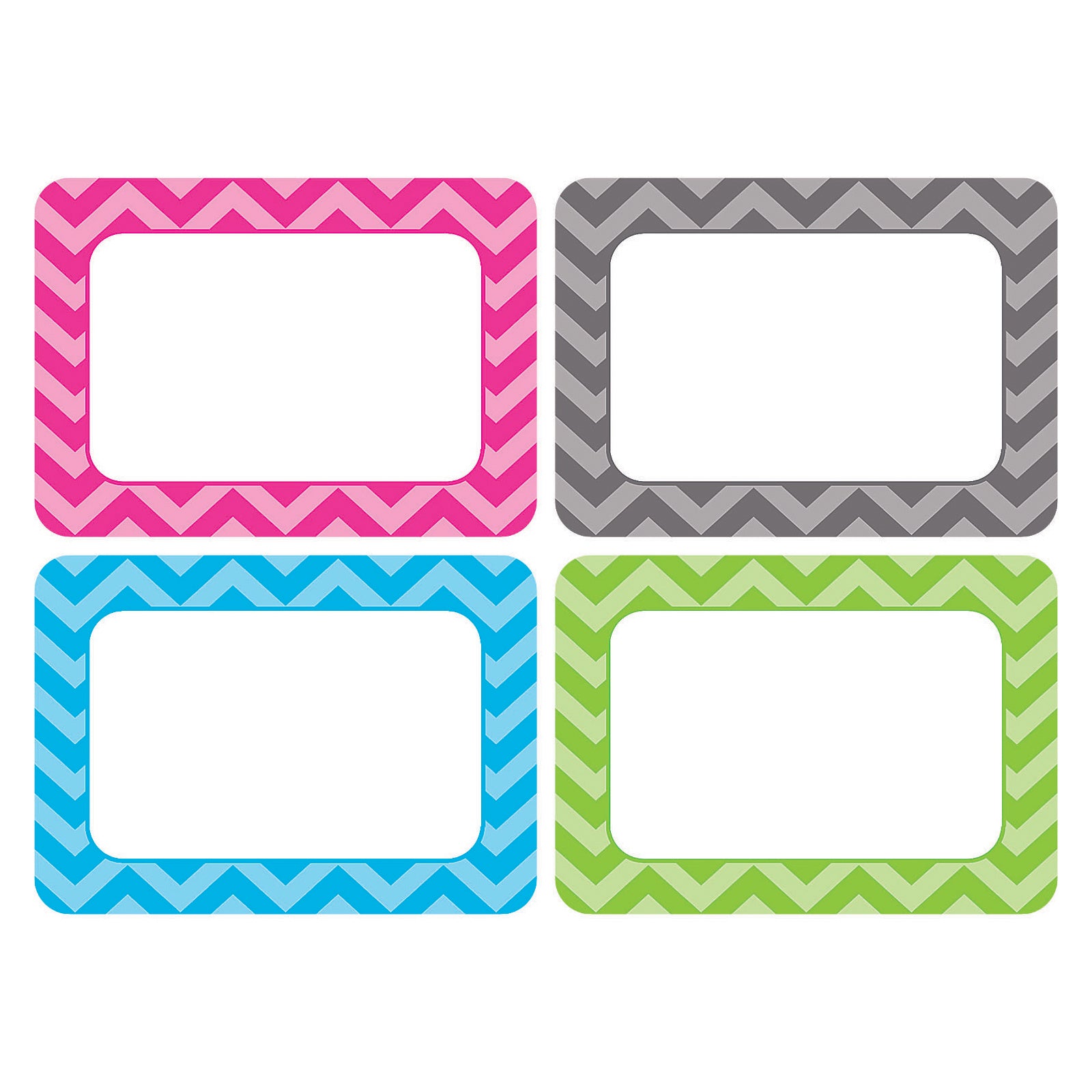 Chevron Name Tags/Labels - Multi-Pack