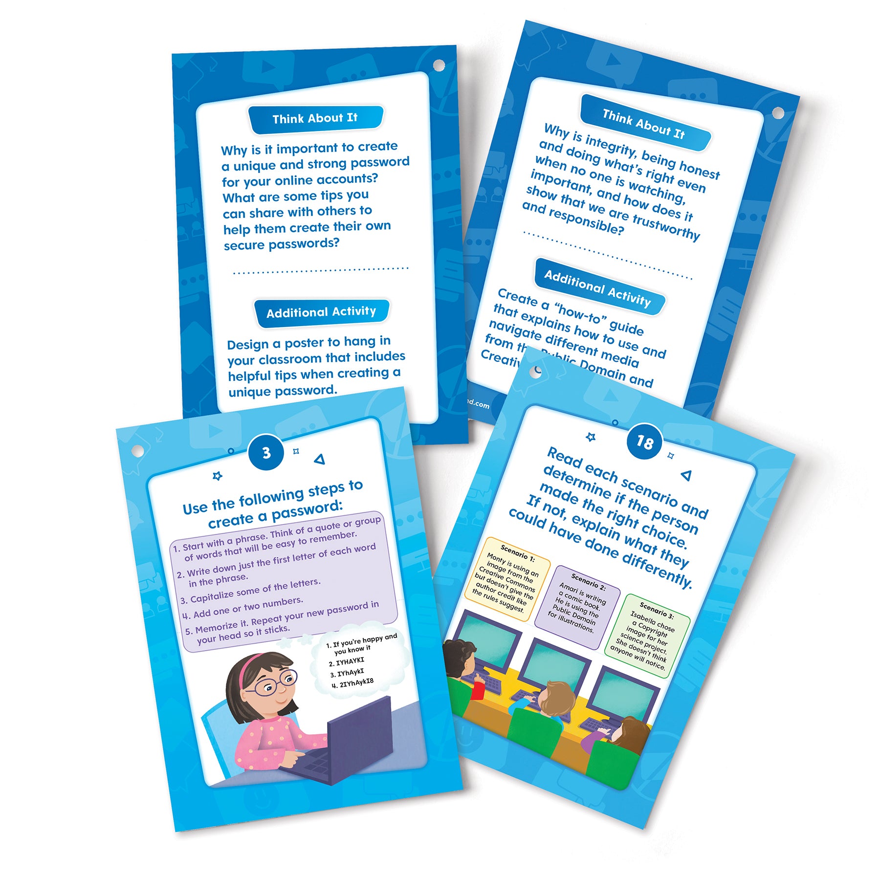 Hands-On Digital Citizenship Intermediate Task Cards