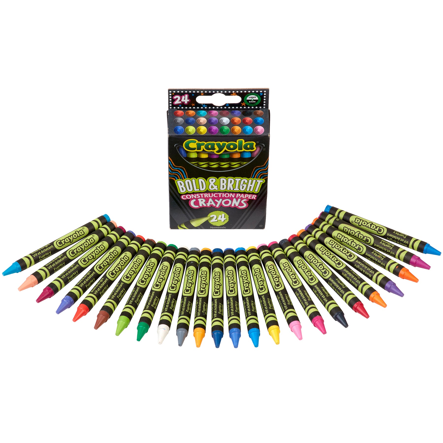 Bold & Bright Construction Paper Crayons 24ct