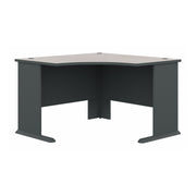 Bush Business Furniture Series A 48W Corner Desk in Slate and White Spectrum - 47.17" Width x 47.17" Depth x 29.66" Height